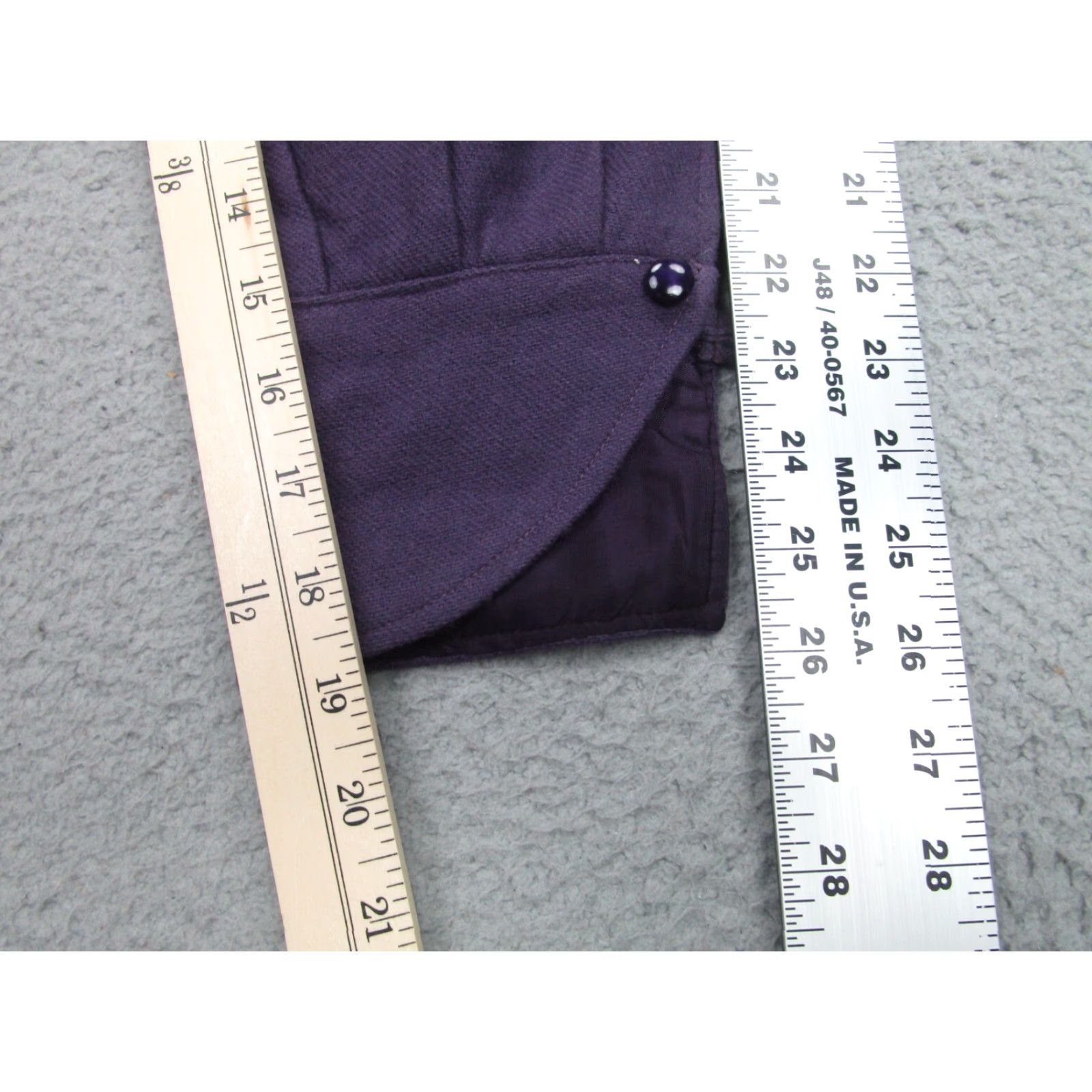 Rebecca Minkoff Rebecca Minkoff Pants Womens 6 Purple Capri Wool Low-Rise Tapered Size 28" / US 6 / IT 42 - 3 Thumbnail