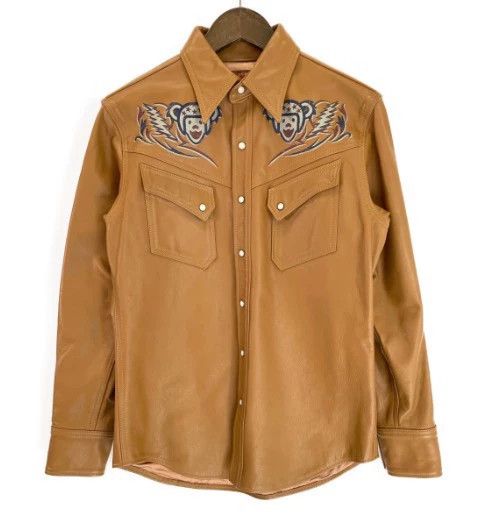 The Real McCoy's The Real McCoy's Leather Shirt Size 15 with Silk Lining and Size US M / EU 48-50 / 2 - 1 Thumbnail