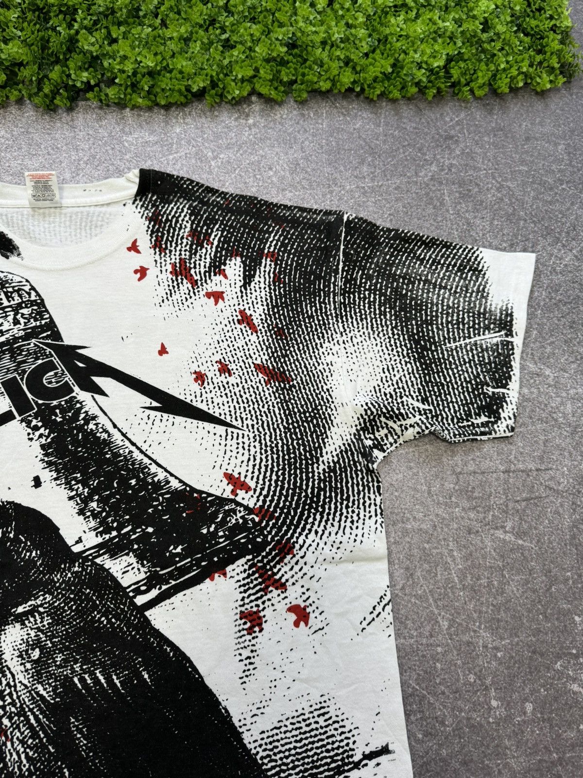 Band Tees × Vintage Metallica Crow Over Print T shirt Graphic Vintage Y2K Size US XXL / EU 58 / 5 - 5 Thumbnail