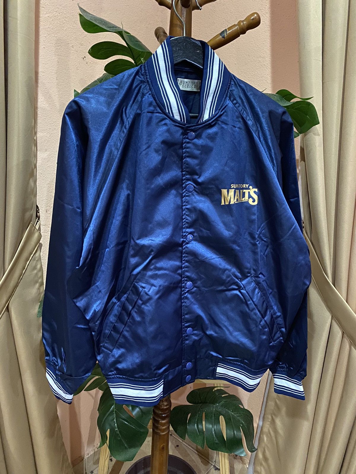 Japanese Brand Suntory Original Design Satin Jacket Japanese Sportswear Size US M / EU 48-50 / 2 - 3 Thumbnail