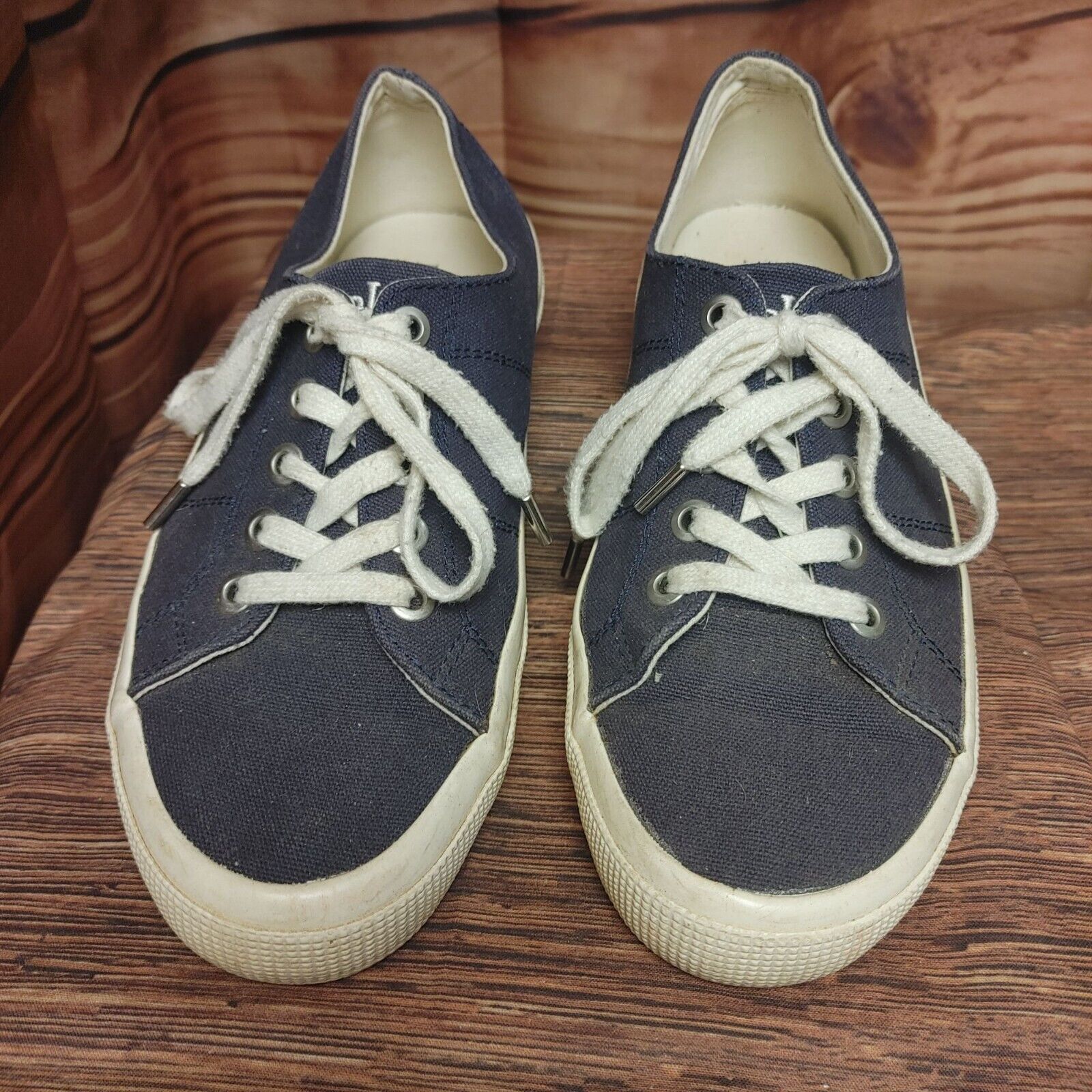 Ralph Lauren Lauren Women's Navy Blue Low Top Canvas Sneakers 9.5 Size US 9.5 / IT 39.5 - 2 Thumbnail