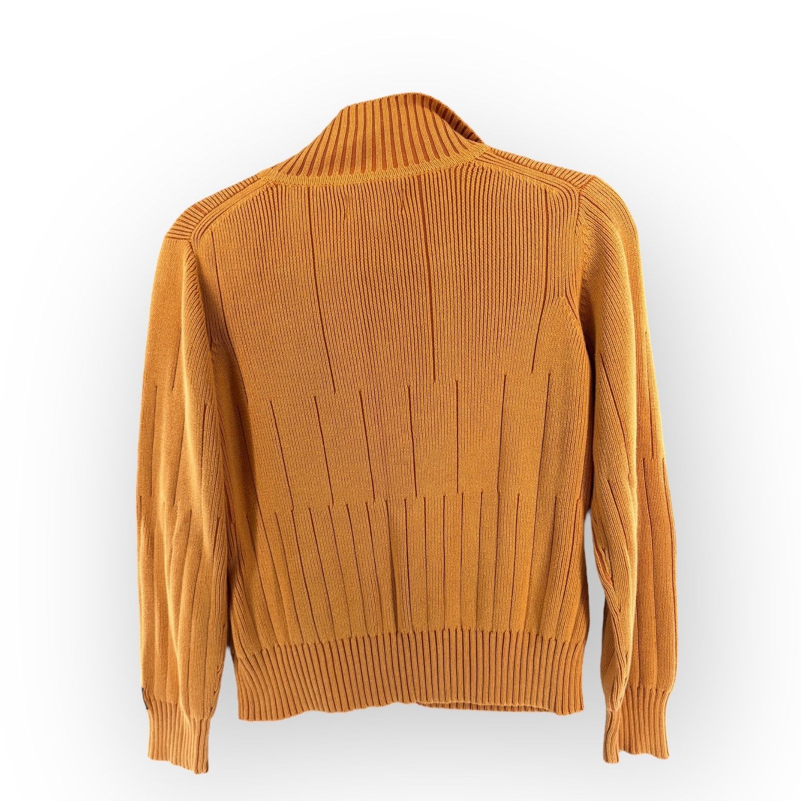 Other Icelandic Design Orange Sweater Womens M Rib Knit Pullover Size M / US 6-8 / IT 42-44 - 3 Thumbnail