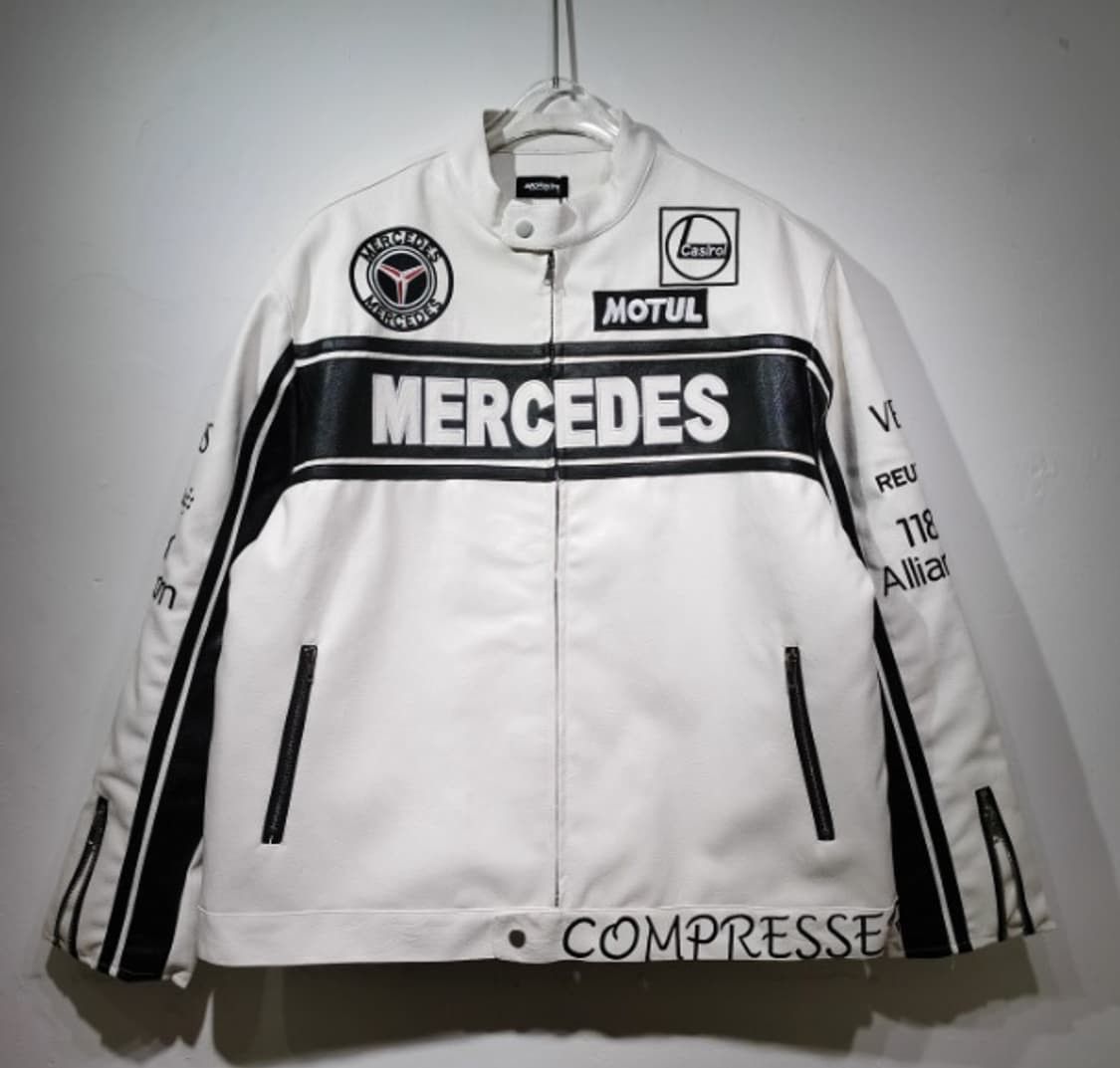 Mercedes-Benz Racing Mercedes leather jacket multilogo Motul Size US M / EU 48-50 / 2 - 2 Thumbnail