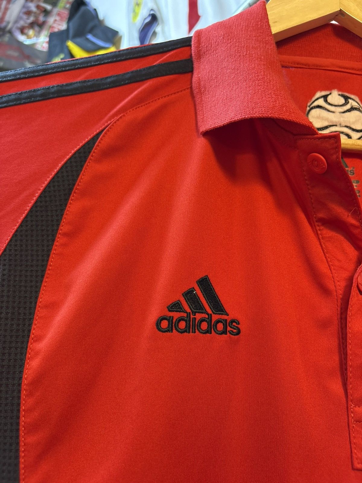 Adidas Vintage 2006-2007 AC Milan Polo Shirt Size US XL / EU 56 / 4 - 7 Thumbnail