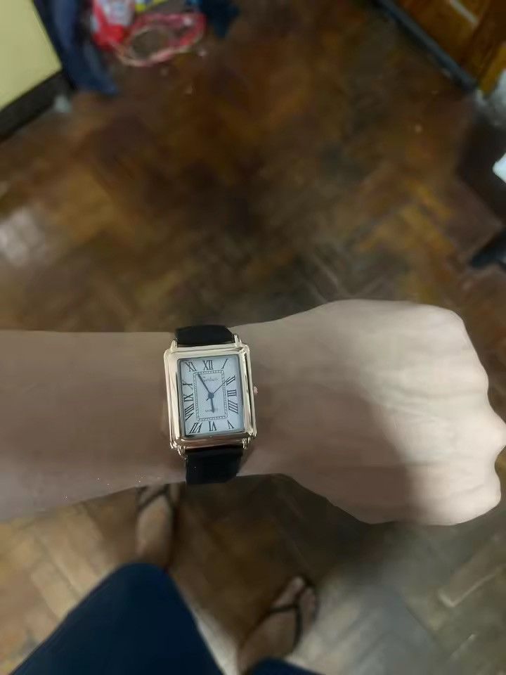 Japanese Brand Classic Roman Dial Quart Watch– Leather Strap Size ONE SIZE - 2 Thumbnail