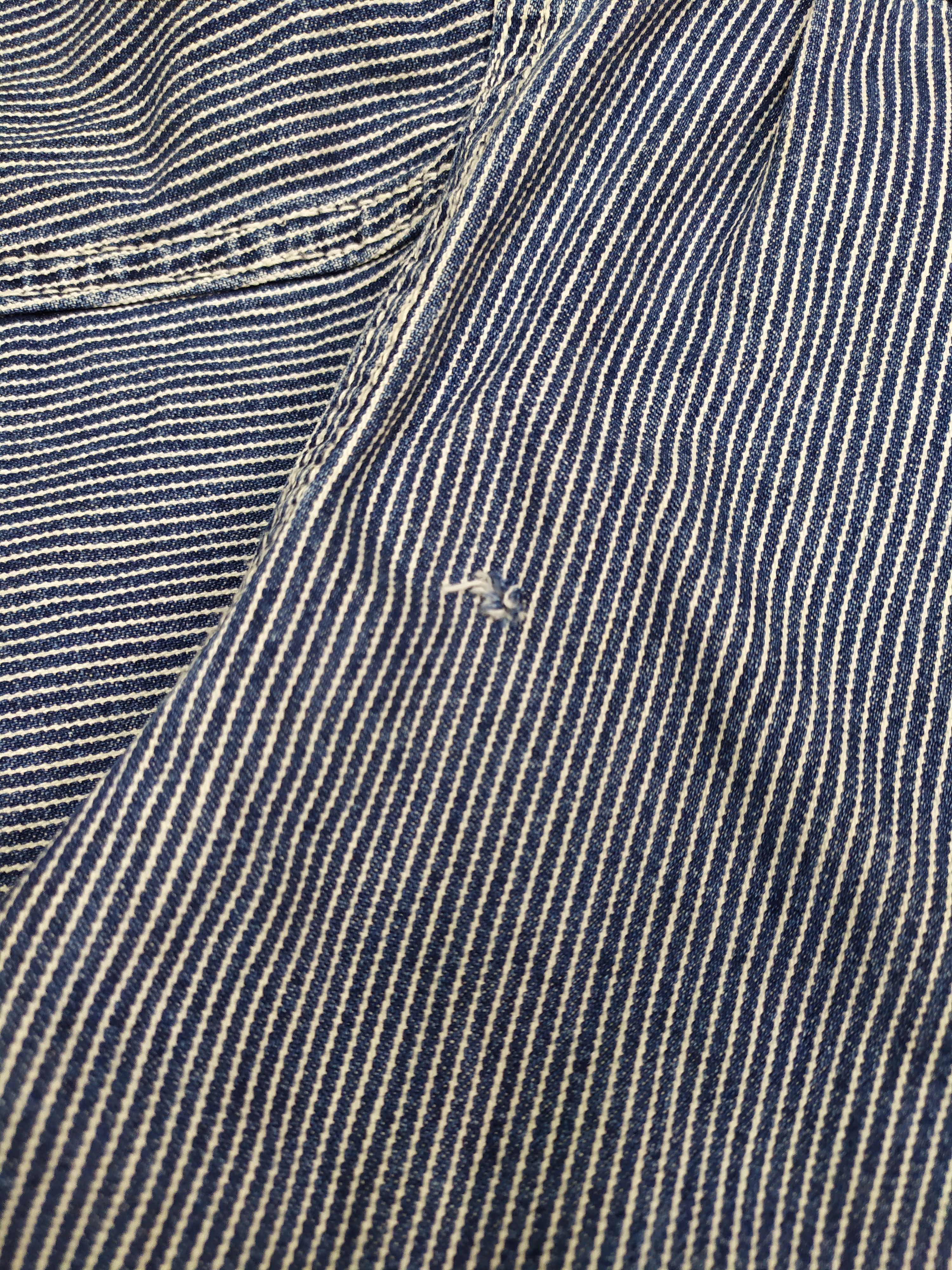 Japanese Brand Vintage Dogman Hickory Stripe Denim Workers Jacket Size US L / EU 52-54 / 3 - 7 Thumbnail