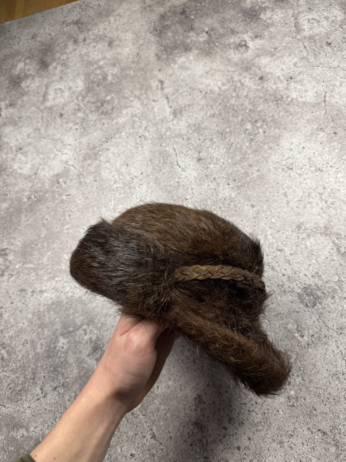 Japanese Brand Vintage Real Fur Trapper Cap Ushanka Hat Fox Muskrat Winter Size ONE SIZE - 3 Thumbnail