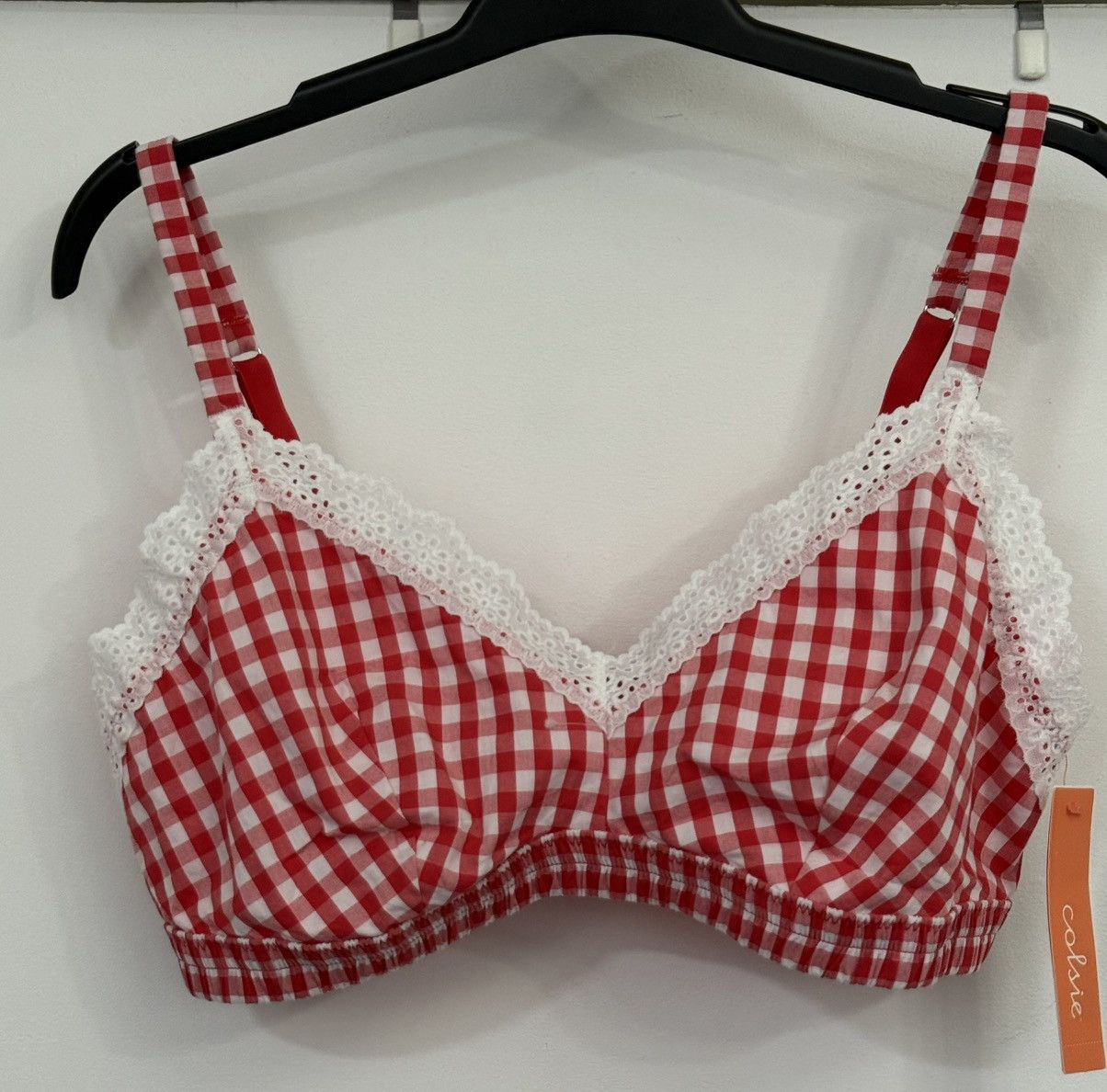 Other Colsie Red Plaid bralette Top - Size Women’s Large Size L / US 10 / IT 46 - 1 Thumbnail
