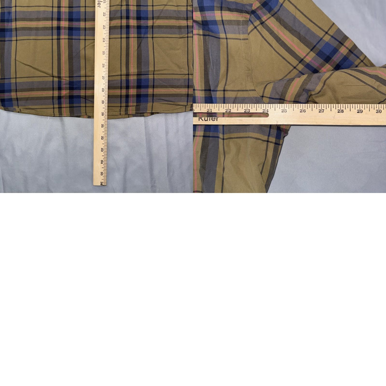 Todd Snyder Todd Snyder Men's 2XL Beige Plaid Cotton Button Front Long Sleeve Casual Shirt Size US XXL / EU 58 / 5 - 8 Thumbnail