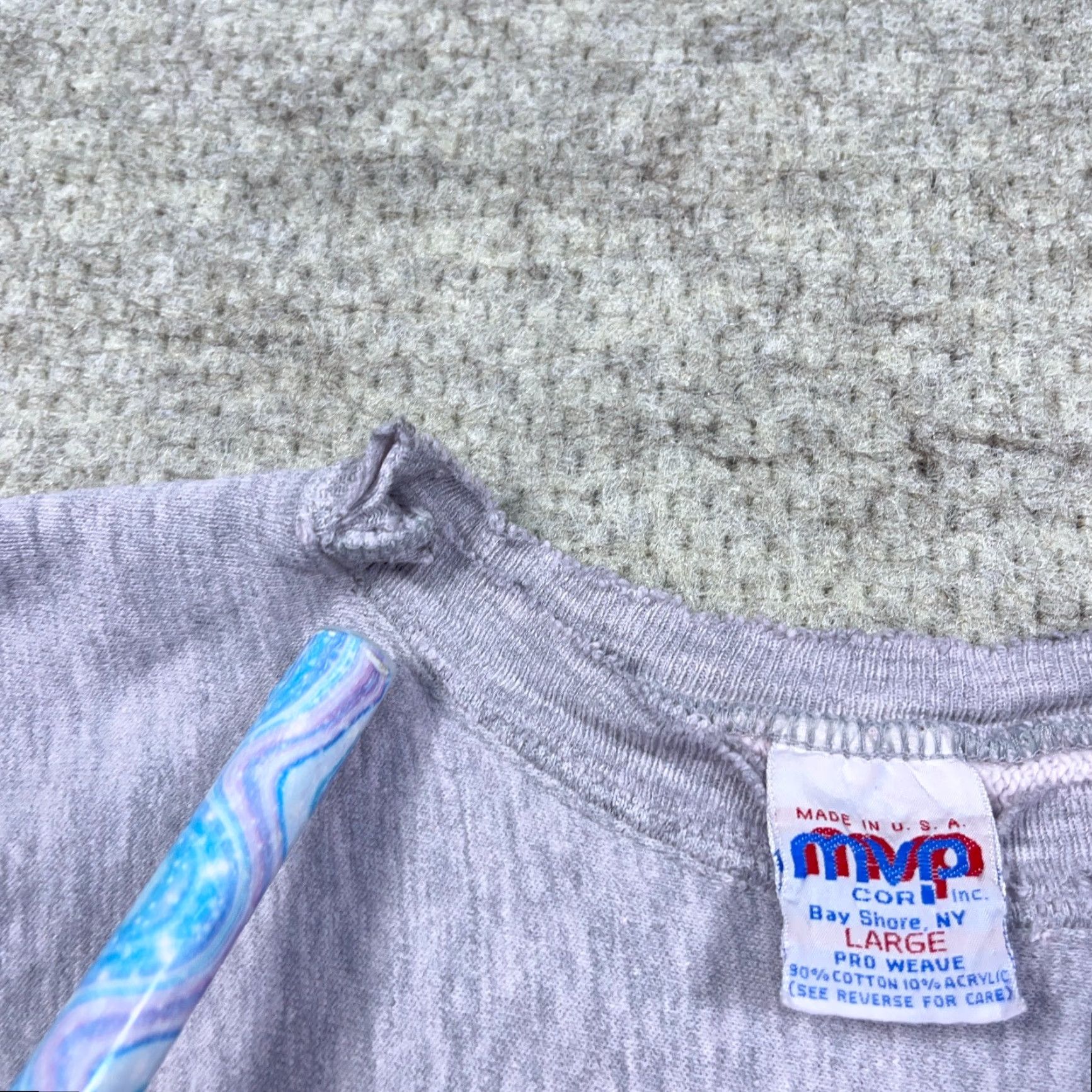 Thrasher VINTAGE MVP COR INC Sweatshirt Men Large Crewneck 80s 90s Grunge Logo Gray Cotton Fleece Long Sleeve Pullover Regular Easy Wear Mens Size US L / EU 52-54 / 3 - 6 Thumbnail