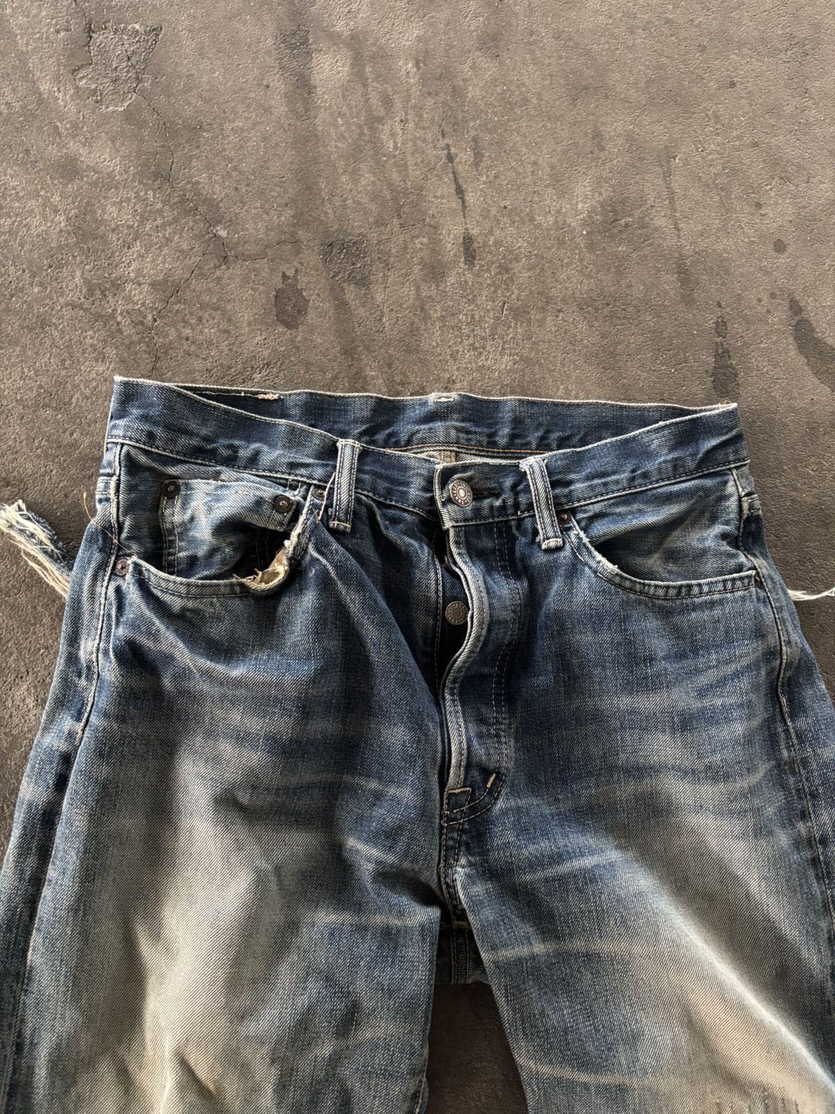 OMNIGOD Vintage Omnigod distressed selvedge denim Size US 33 - 2 Thumbnail