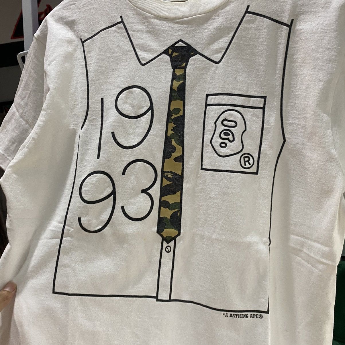 Bape × Nigo RARE OG Bape Tie Design Shirt Tee (2009) Size US M / EU 48-50 / 2 - 5 Thumbnail