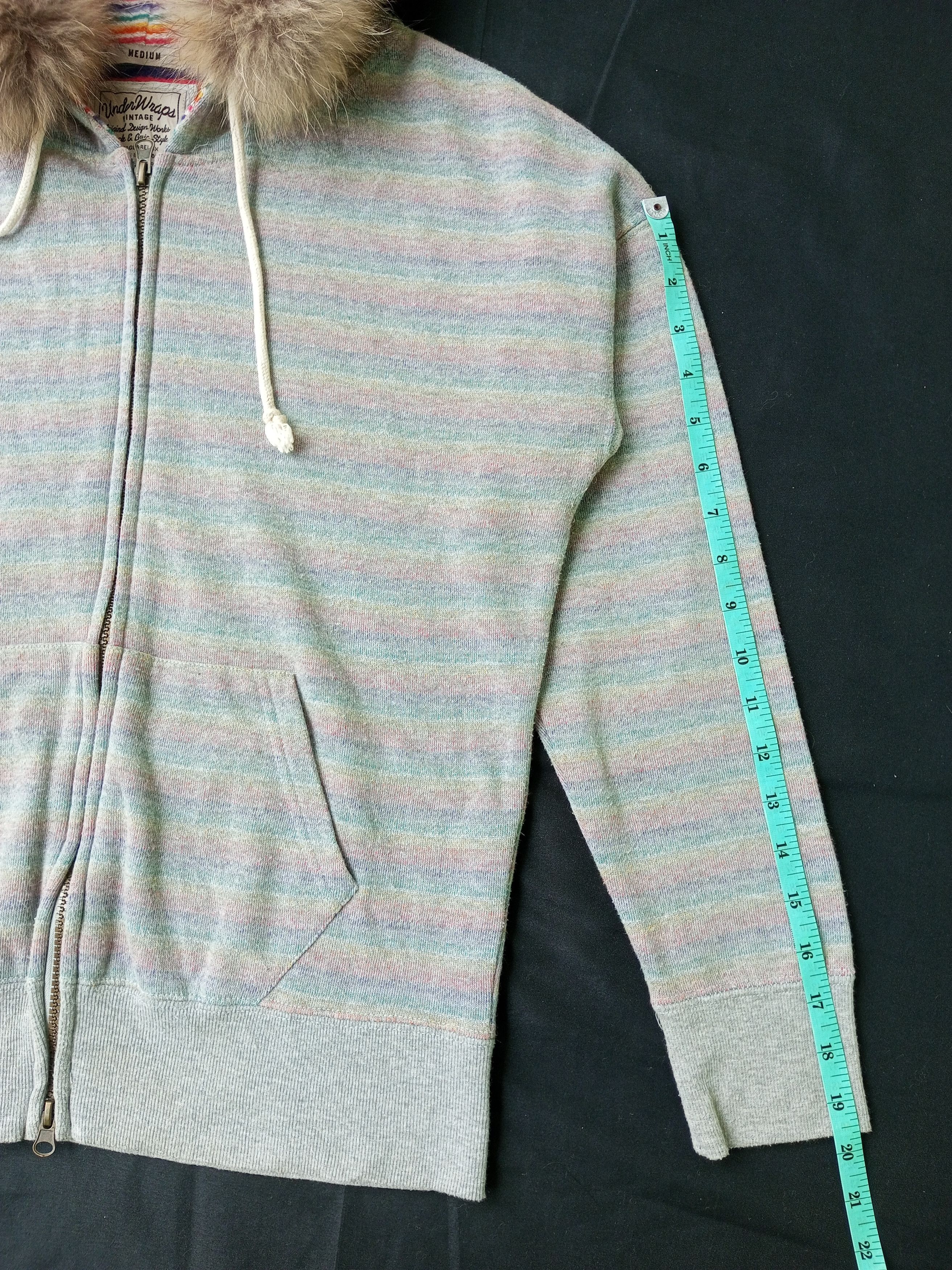 If Six Was Nine UNDER WRAPS Rainbow inside Fur Zip Up Hoodie Size US M / EU 48-50 / 2 - 11 Thumbnail