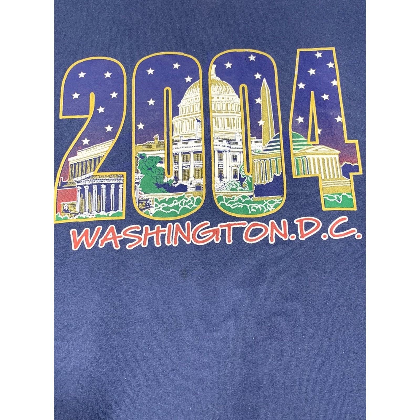 Fruit Of The Loom Fruit of the Loom 2004 Washington DC Sweater 535 XL Blue Fleece Crew Neck Logo Sweatshirt Pullover Unisex Adults Graphic Print American Theme Size US XL / EU 56 / 4 - 2 Thumbnail