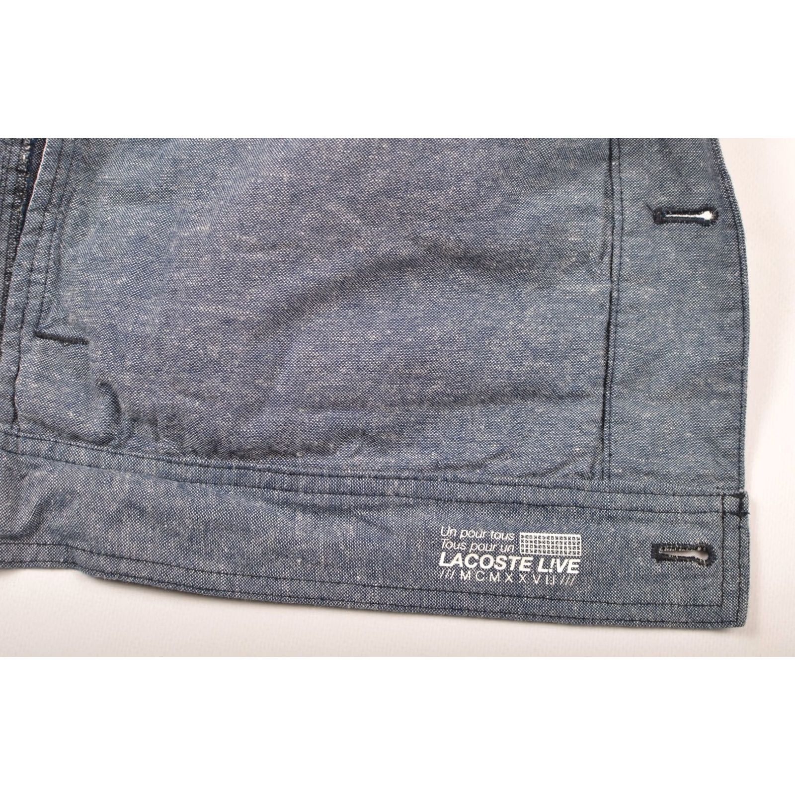 Lacoste Lacoste Live Bomber Jacket BH2908 Blue Cotton Linen Blend Size L Mens Size US L / EU 52-54 / 3 - 6 Thumbnail