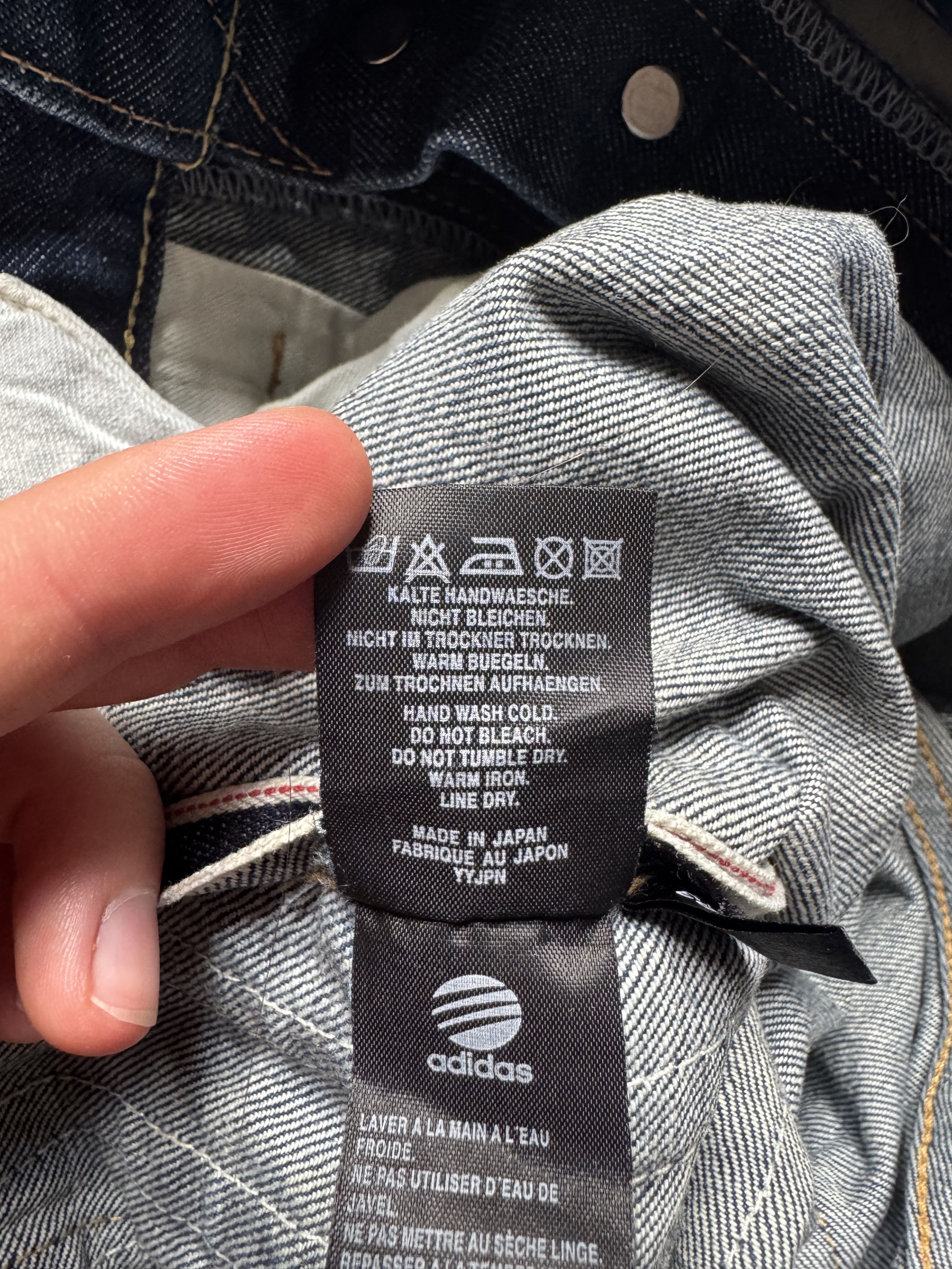 Y-3 Y-3 'SS/2004' RUNWAY 3-Stripe LOGO Blue Denim JEANS Sz 34 Size US 34 / EU 50 - 24 Thumbnail