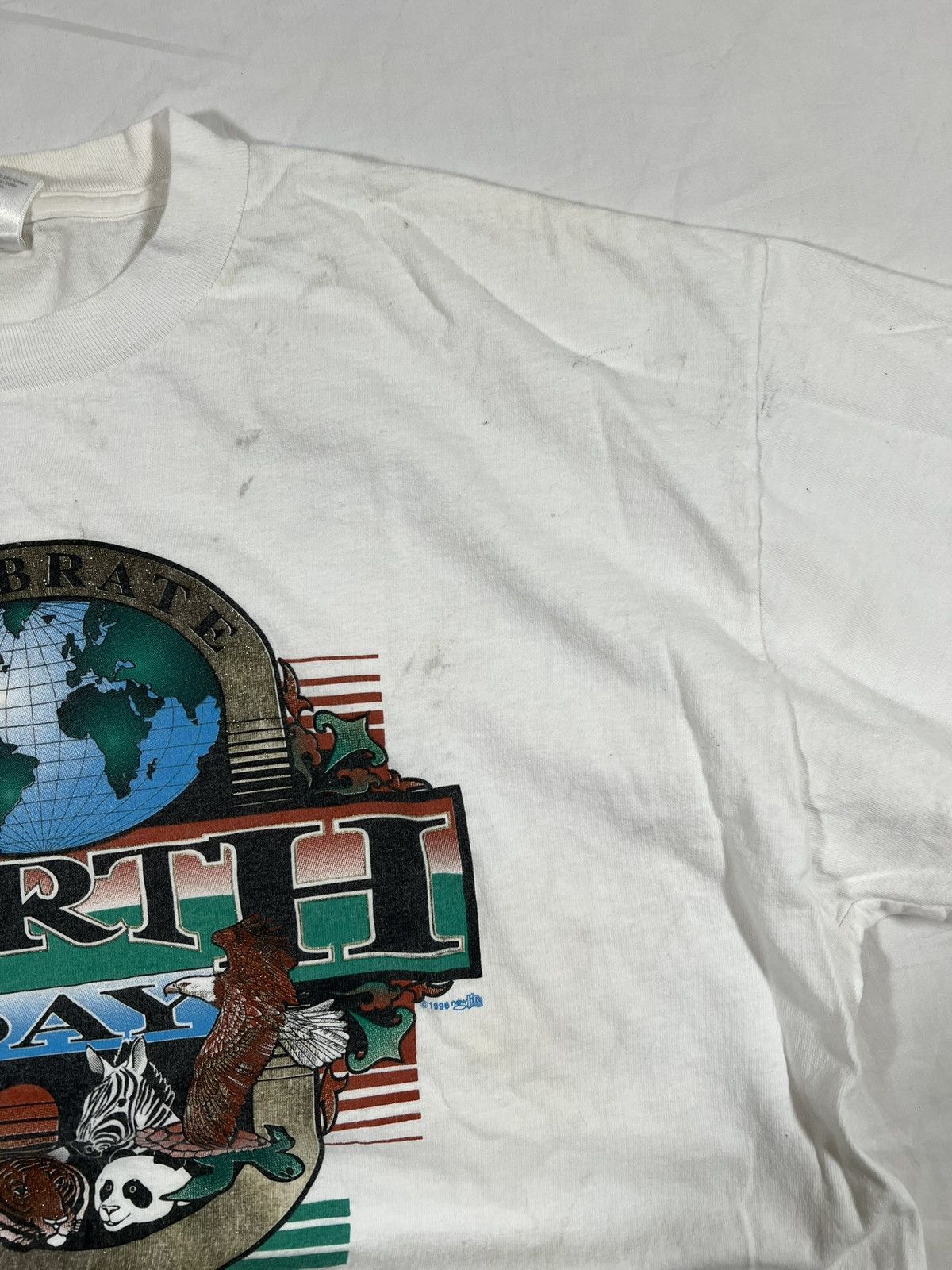 Vintage Vintage 90s Earth Day Single Stitch Nature Tee Size US XL / EU 56 / 4 - 3 Thumbnail