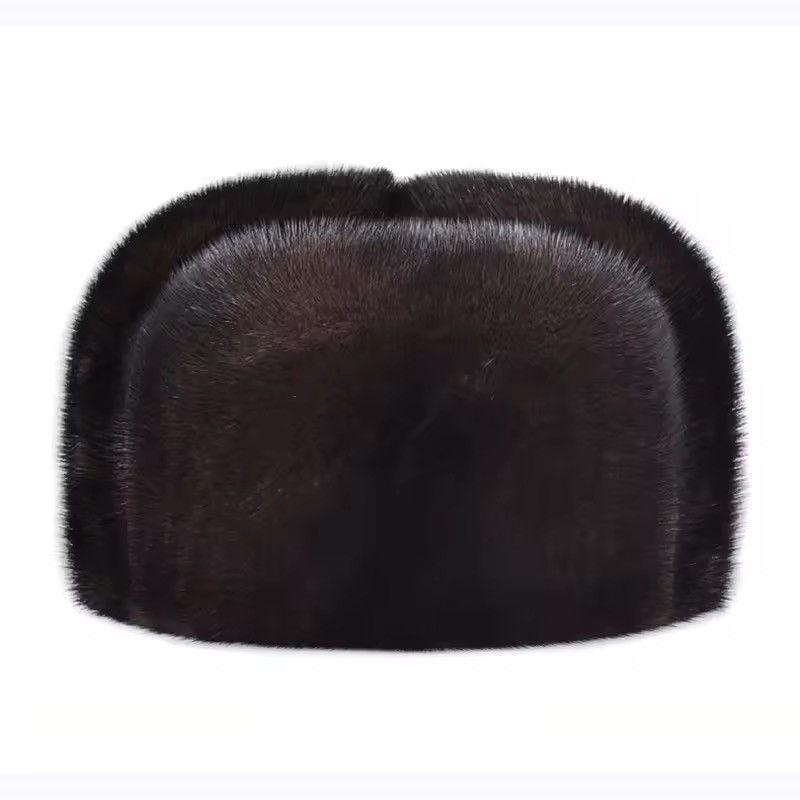 Vintage Real Mink Fur Winter Genuine Bomber Hat Beanie Unisex Size ONE SIZE - 5 Thumbnail
