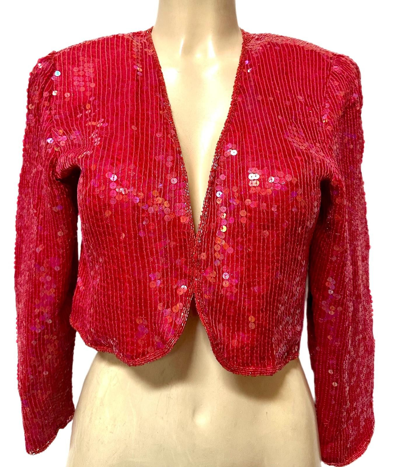 Other Sequin Bolero Jacket Red size 8 Size M / US 6-8 / IT 42-44 - 2 Thumbnail