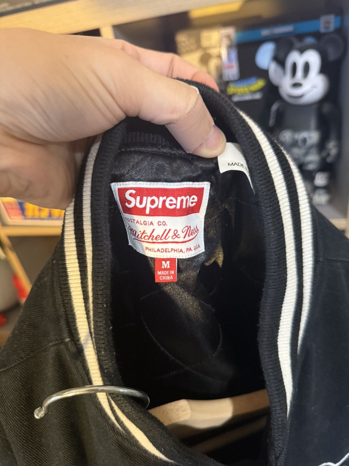 Mitchell & Ness × Supreme Supreme Black Doughboy Twill Varsity Jacket Size US M / EU 48-50 / 2 - 5 Thumbnail