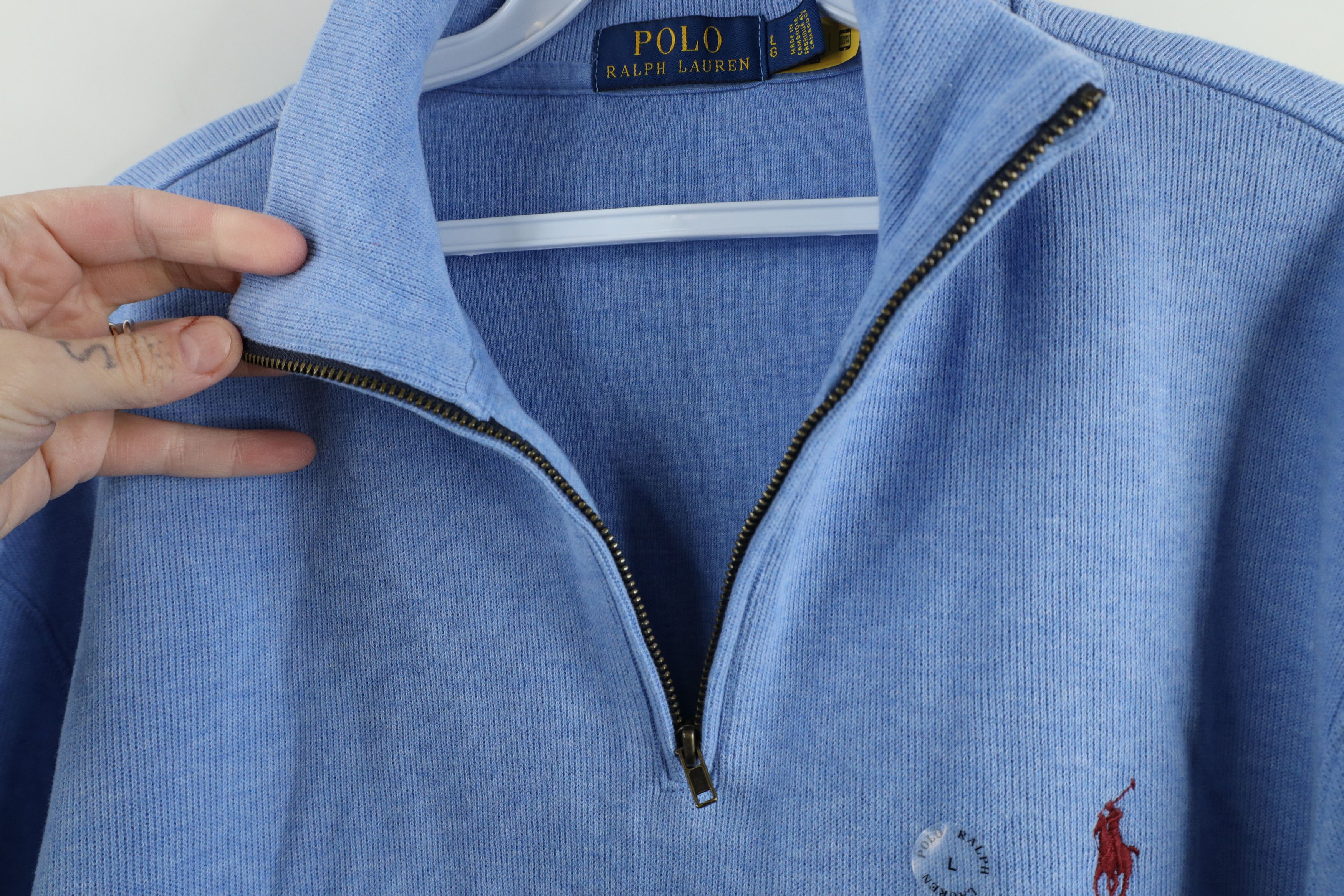 Ralph Lauren × Vintage Deadstock Vintage Y2K Ralph Lauren Ribbed Half Zip Sweater Size US L / EU 52-54 / 3 - 5 Thumbnail