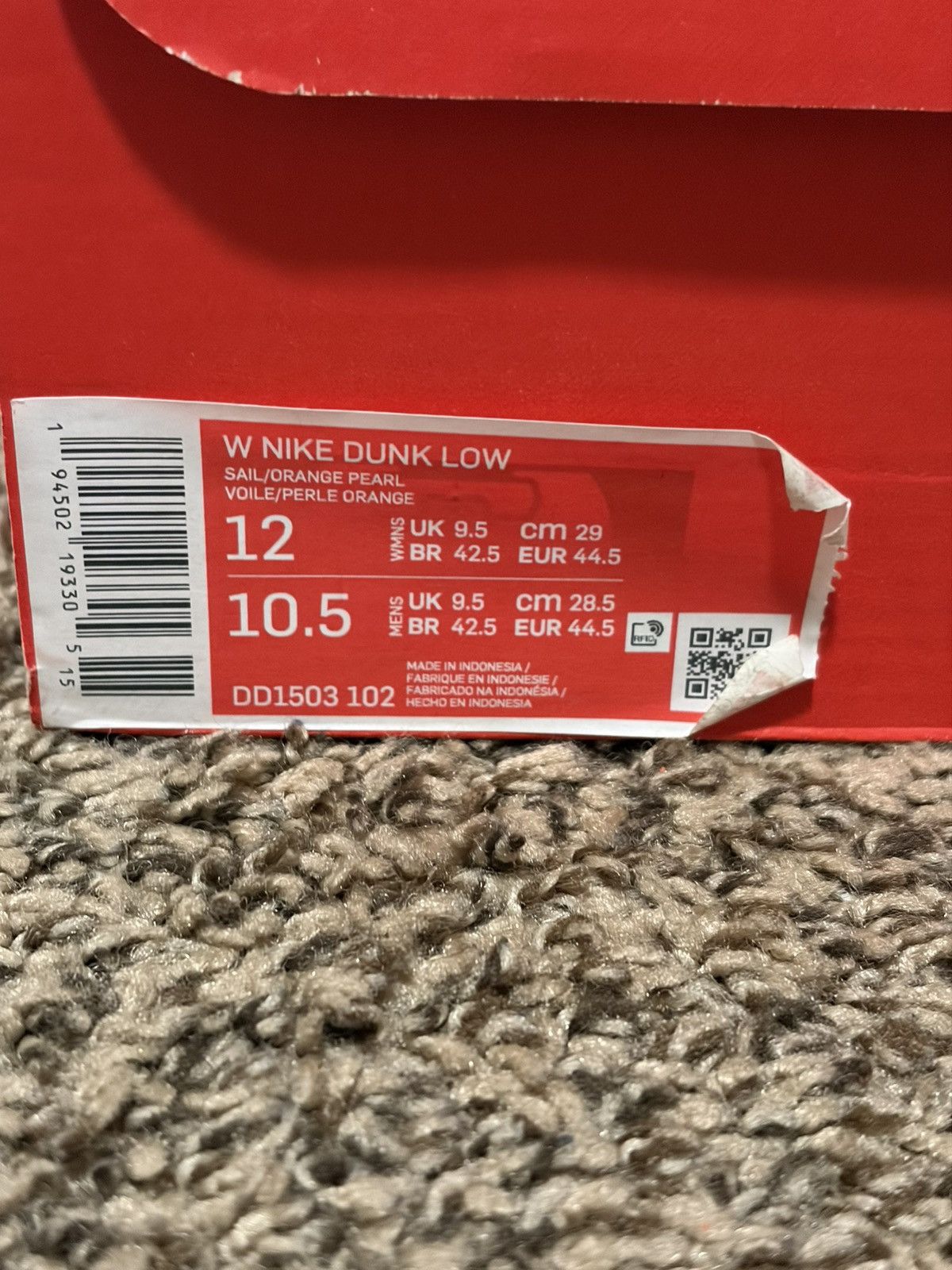 Nike Nike Dunk Orange Pearl Size US 10.5 / EU 43-44 - 6 Thumbnail