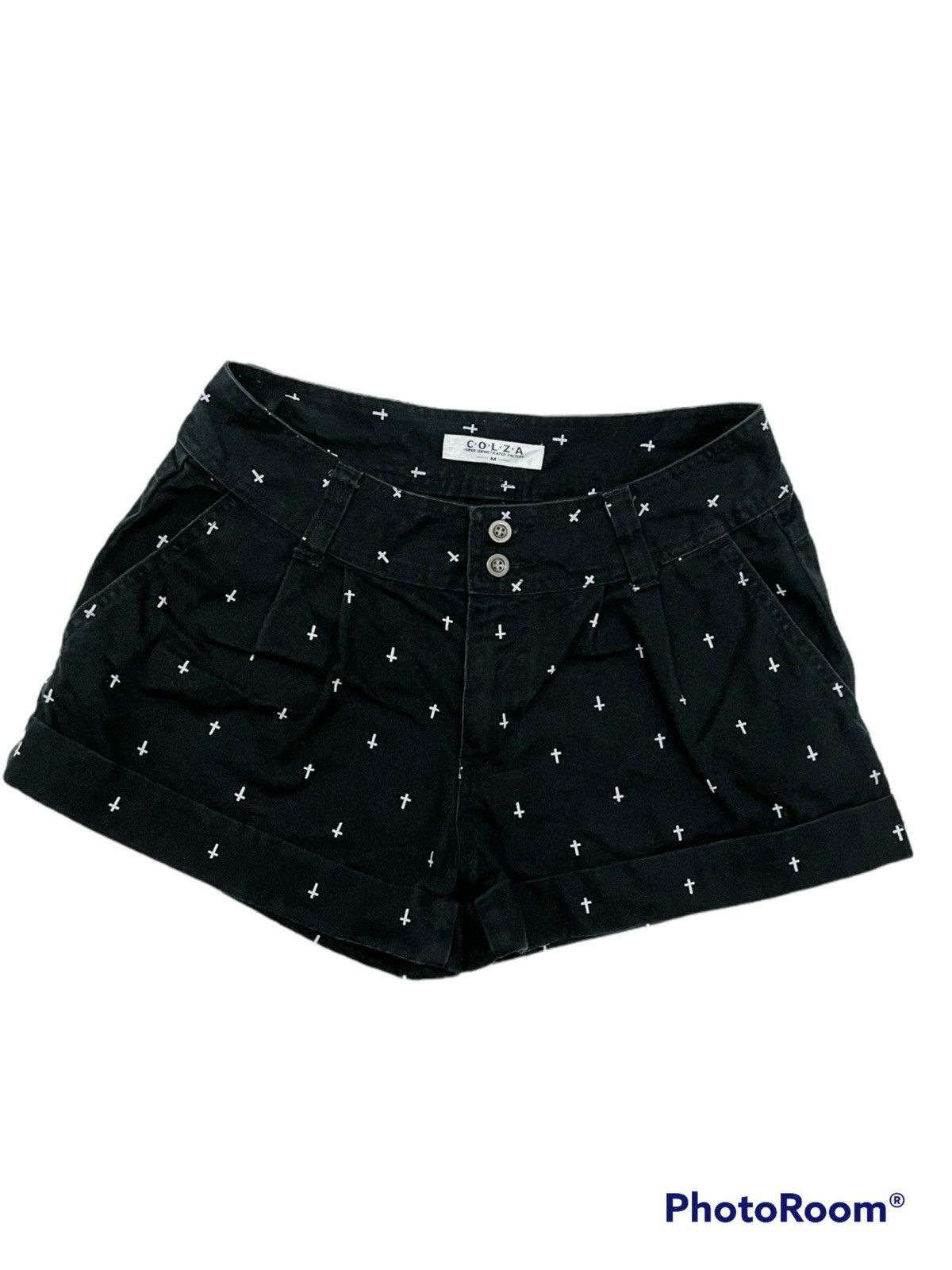 Japanese Brand COLZA vintage cross shorts ➕🖤 Size 27" / US 4 / IT 40 - 1 Thumbnail