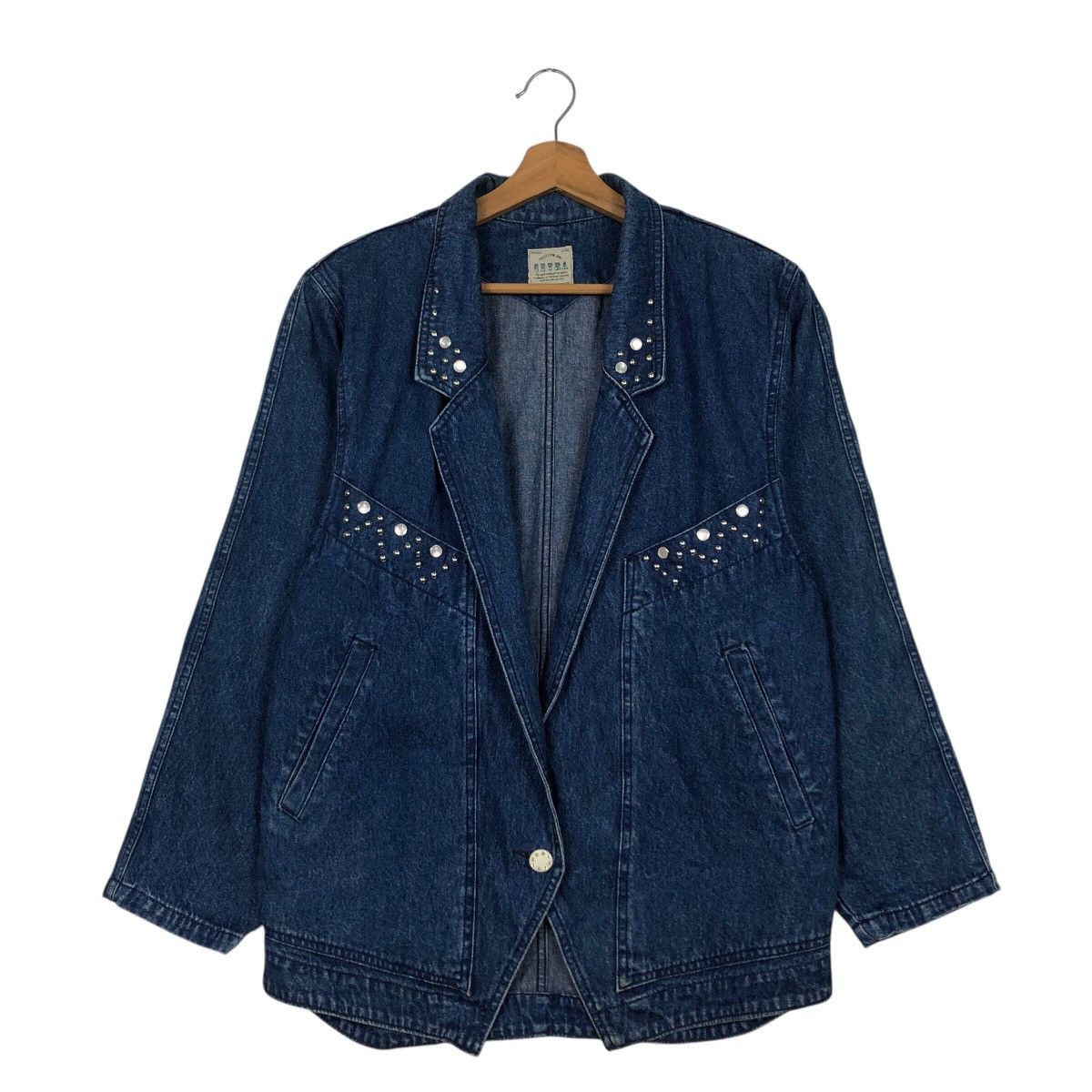 Japanese Brand 📌Vintage Biker Denim Jacket Indigo Cetra Issey Miyake Size US M / EU 48-50 / 2 - 2 Thumbnail