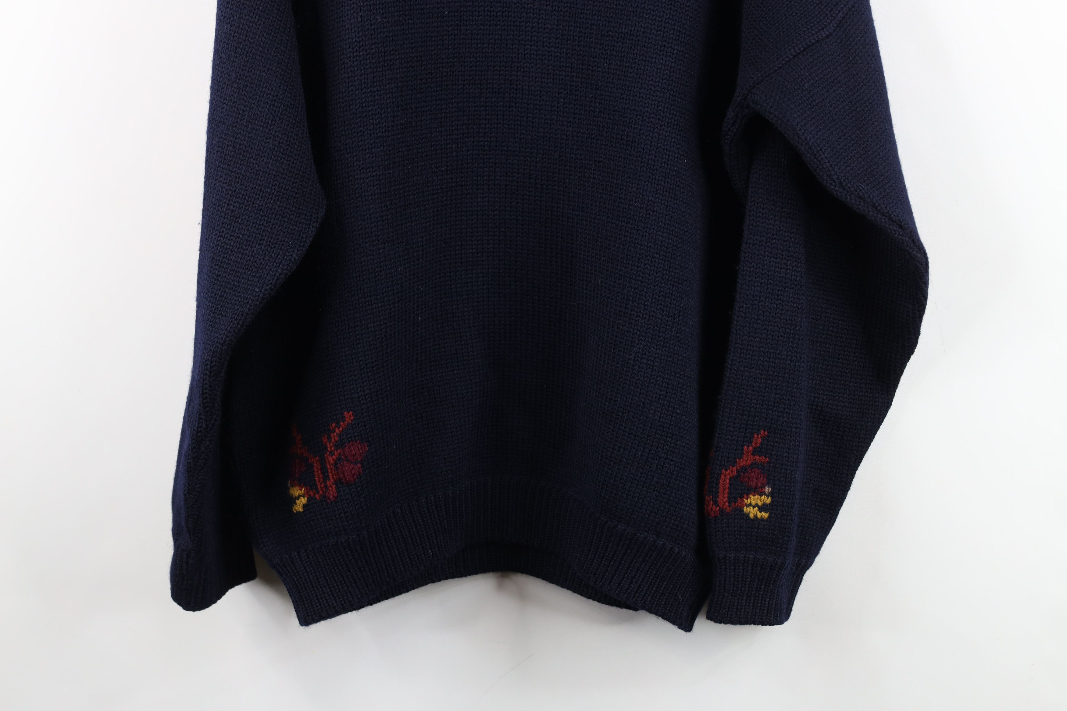 Vintage Vintage 70s Streetwear Needlepoint Animal Knit Sweater Size L / US 10 / IT 46 - 12 Thumbnail