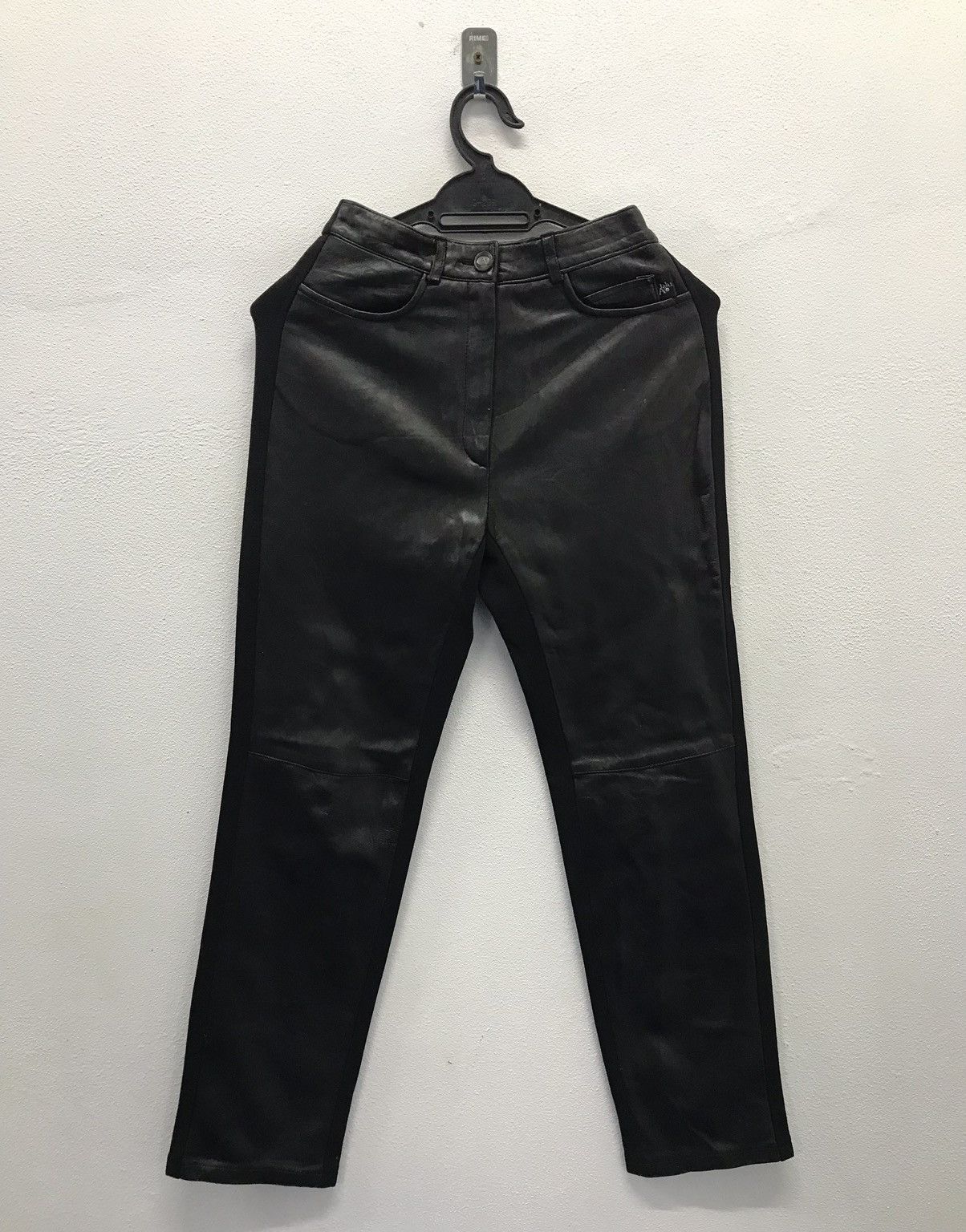 Leather × Vintage Vintage Aso Blu Confort Paris Leather/Agneau Pants Size US 26 / EU 42 - 1 Thumbnail