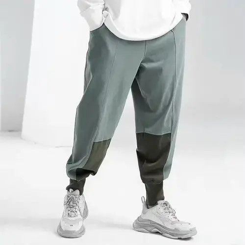 Japanese Brand 20AW Indigo Union Japan Grey Green Patchwork City Joggers Size US 33 - 2 Thumbnail