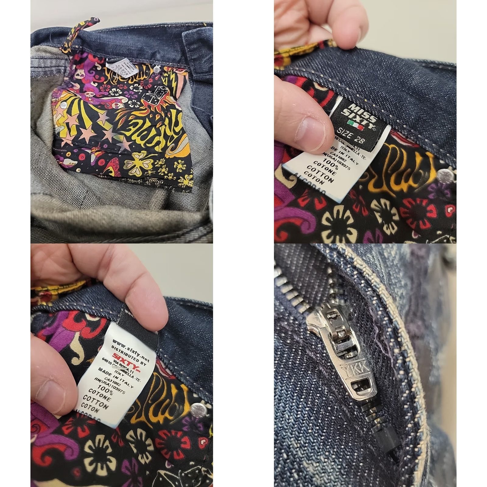 Miss Sixty VINTAGE Miss Sixty Jeans Women 28 Blue 31x34 NWT Y2K Graphics Straight/Skinnny Leg Size 28" / US 6 / IT 42 - 9 Thumbnail