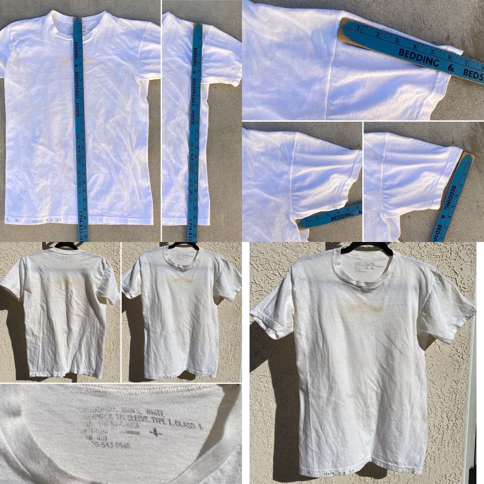 Vintage VINTAGE US Military Issue T-Shirt White Short Sleeve Crew Neck Size 4 Regular Patina Laundry ID ENSLEY D. W. Vintage 4 Mens Size US S / EU 44-46 / 1 - 9 Thumbnail