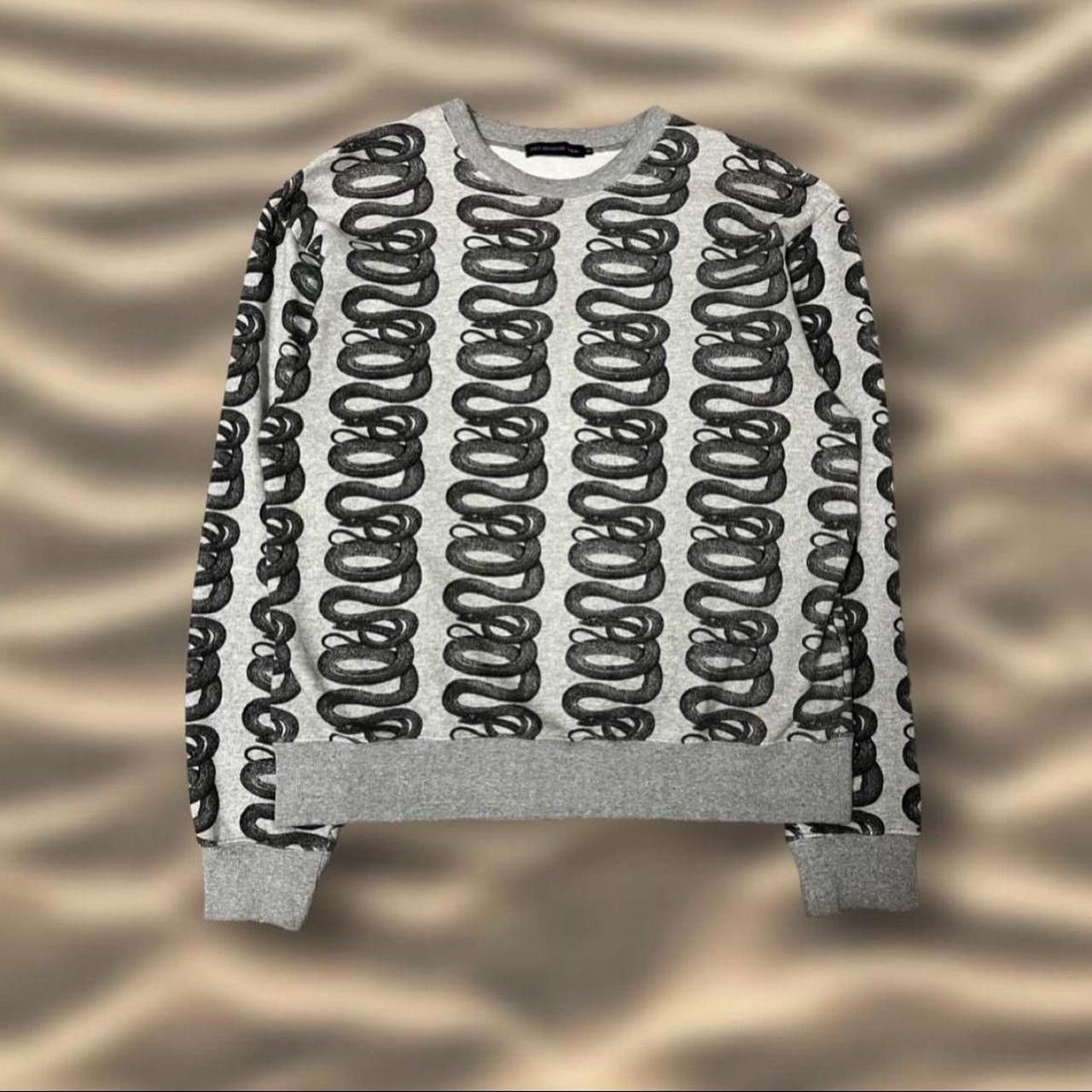image of Hysteric Glamour Snake Loop Crewneck in Grey, Men's (Size Medium)