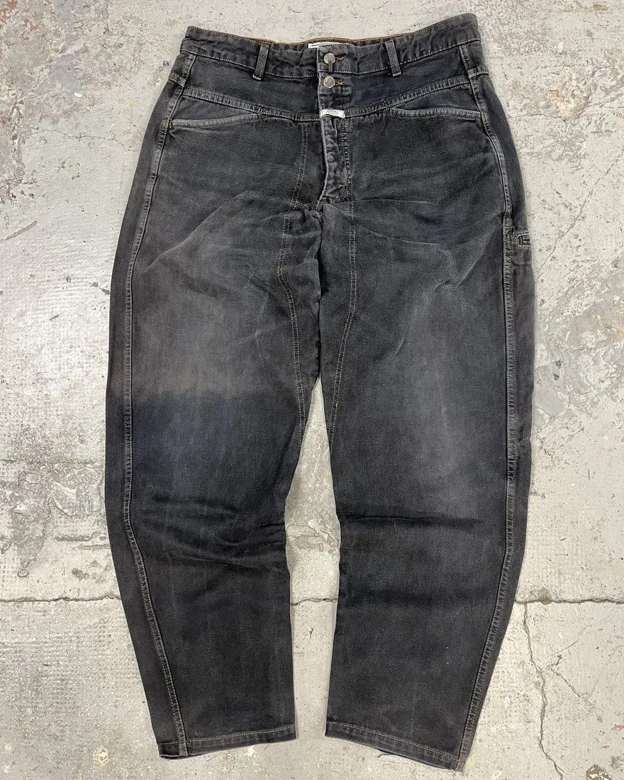 Marithe + Francois Girbaud × Vintage AW1987 Closed Stone Washed Denim Grey Pants Size US 34 / EU 50 - 1 Thumbnail