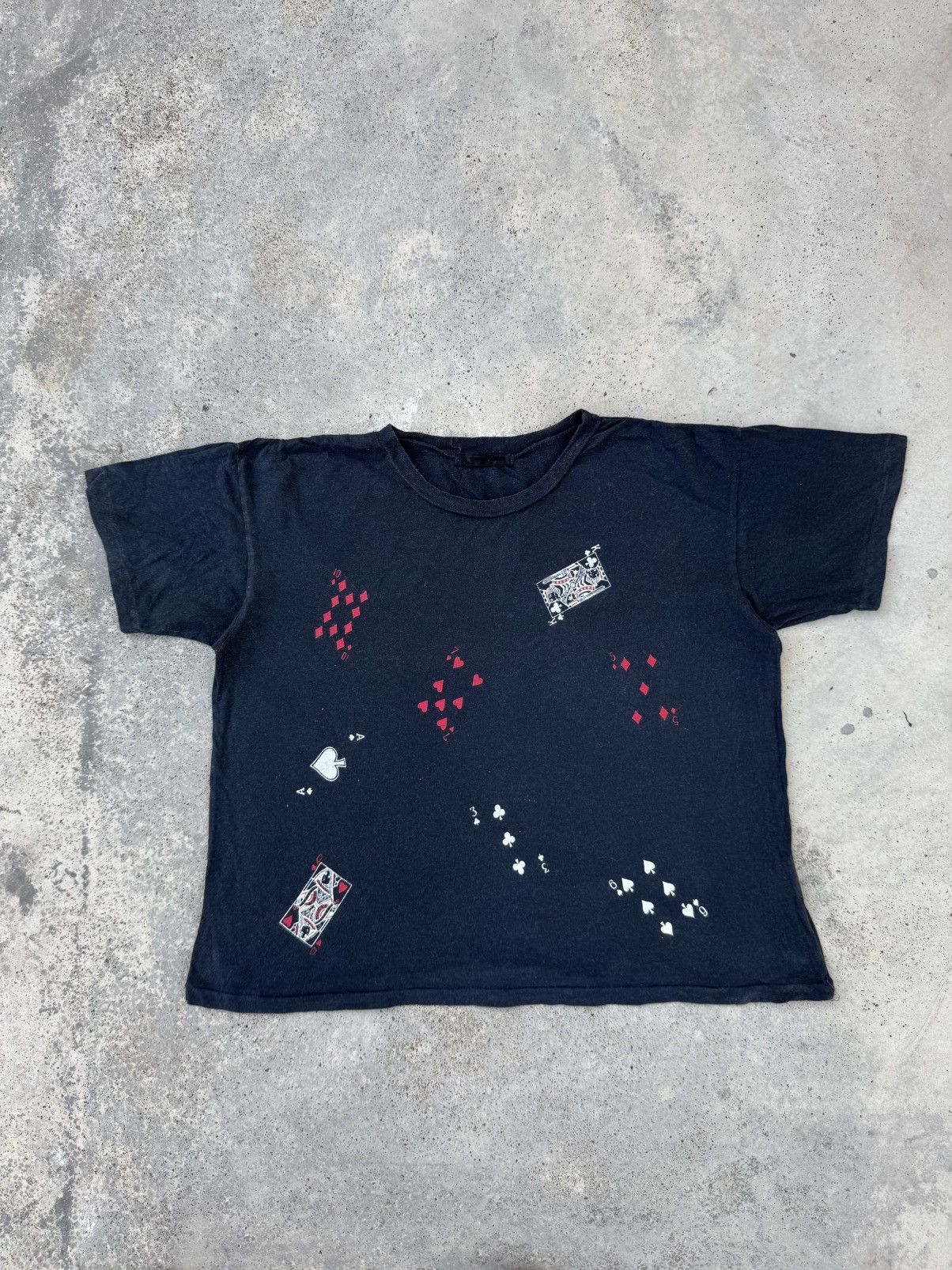 Vintage Vintage Poker House of Cards Gothic Boxy Cut Art Tees Size US XS / EU 42 / 0 - 1 Thumbnail