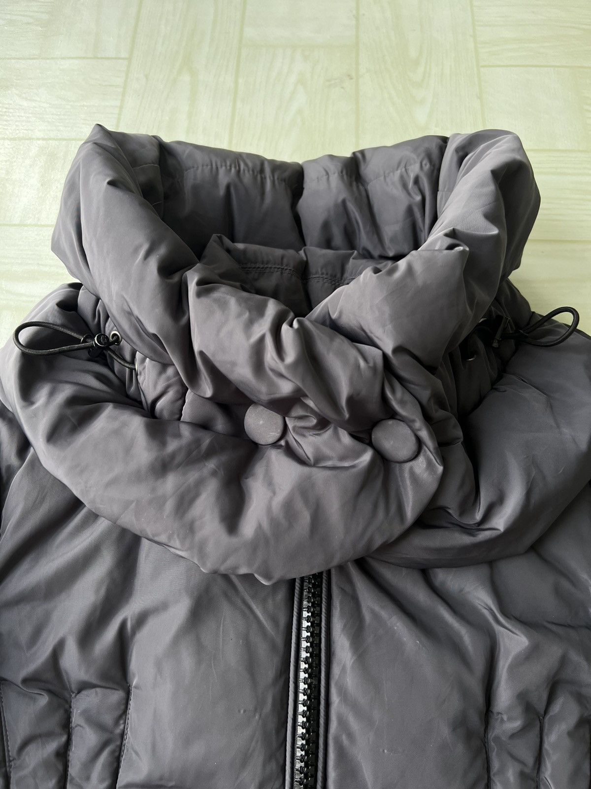 Moncler Moncler Grey/Slate Black Funnel Collar Slim Down Puffer Jkt Size S / US 4 / IT 40 - 5 Thumbnail