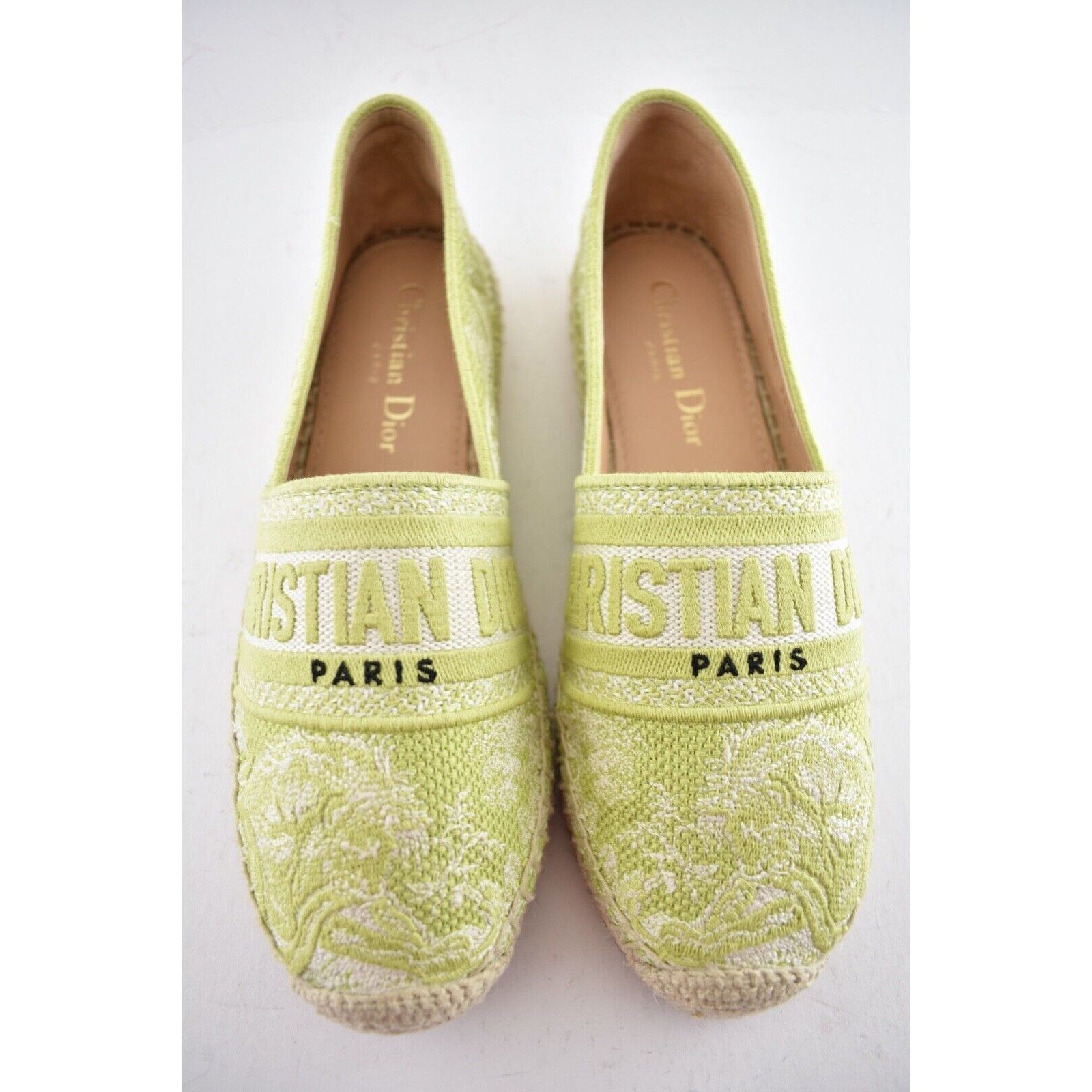 Dior Granville Toile De Jouy Embroidered Logo Espadrille Flat 36 Size US 6 / IT 36 - 9 Thumbnail