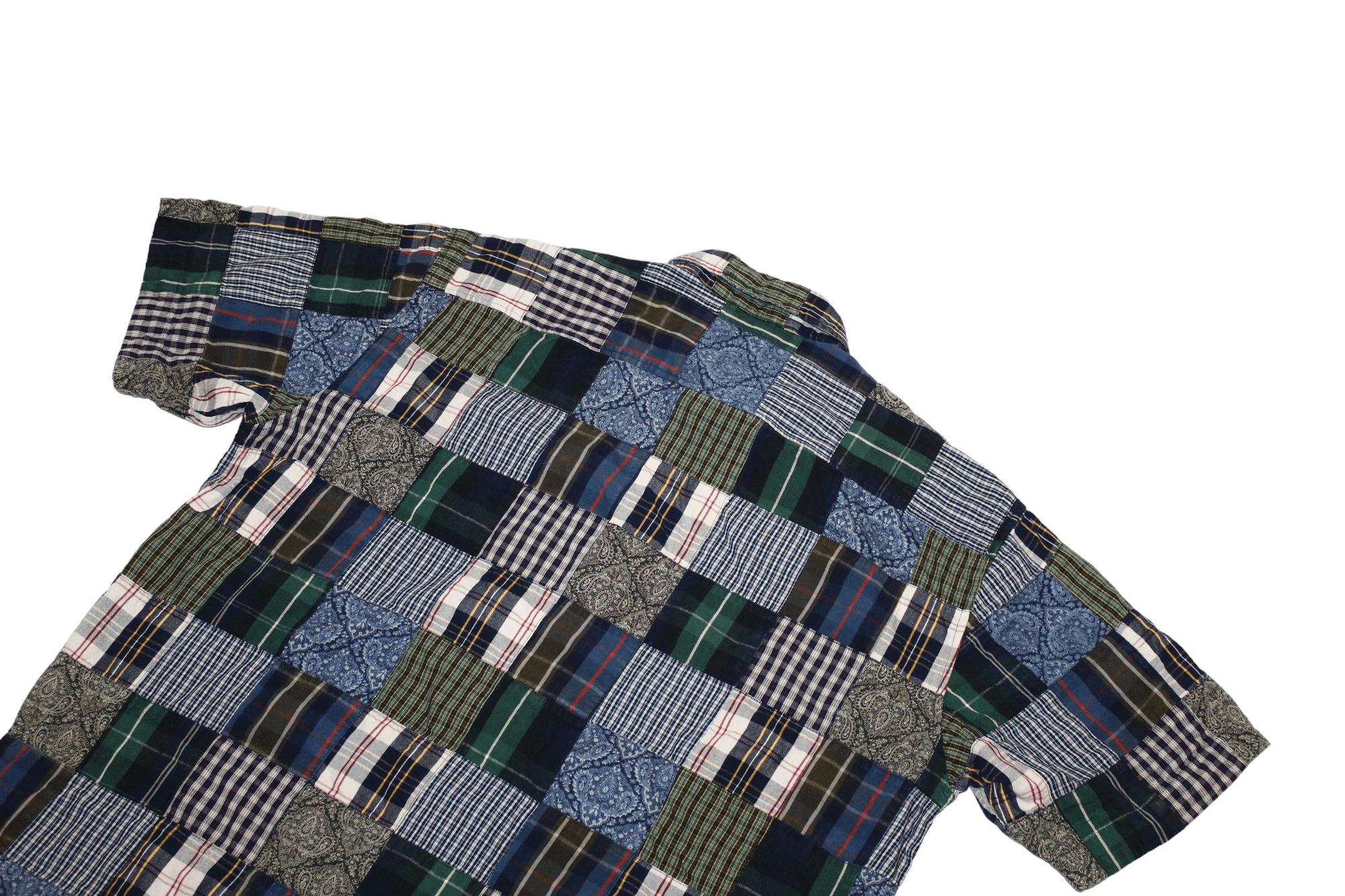 Japanese Brand RARE💥'00 GAP Boro Patchwork Flannel S/S Baggy Shirt Size US L / EU 52-54 / 3 - 8 Thumbnail