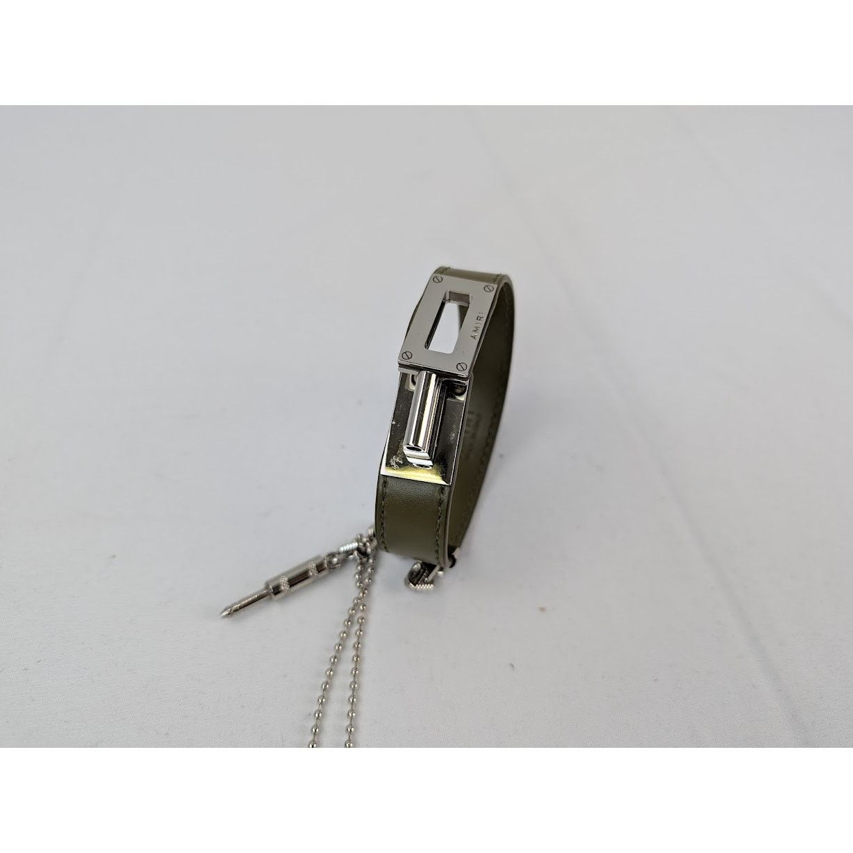 Amiri o1rshd1 Q:2 / Size: OS / Pebbled Jax Bracelet Military Green Size ONE SIZE - 9 Thumbnail