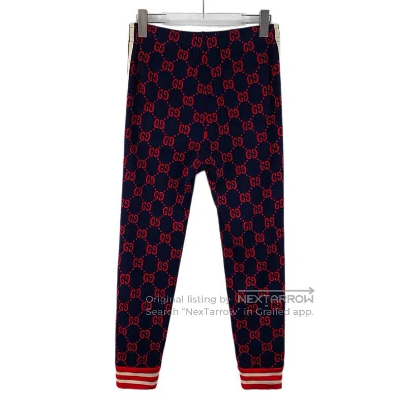 Gucci Gucci Size S Dark blue logo jacquad full printed cotton cas Size 42" / US 20 - 2 Thumbnail