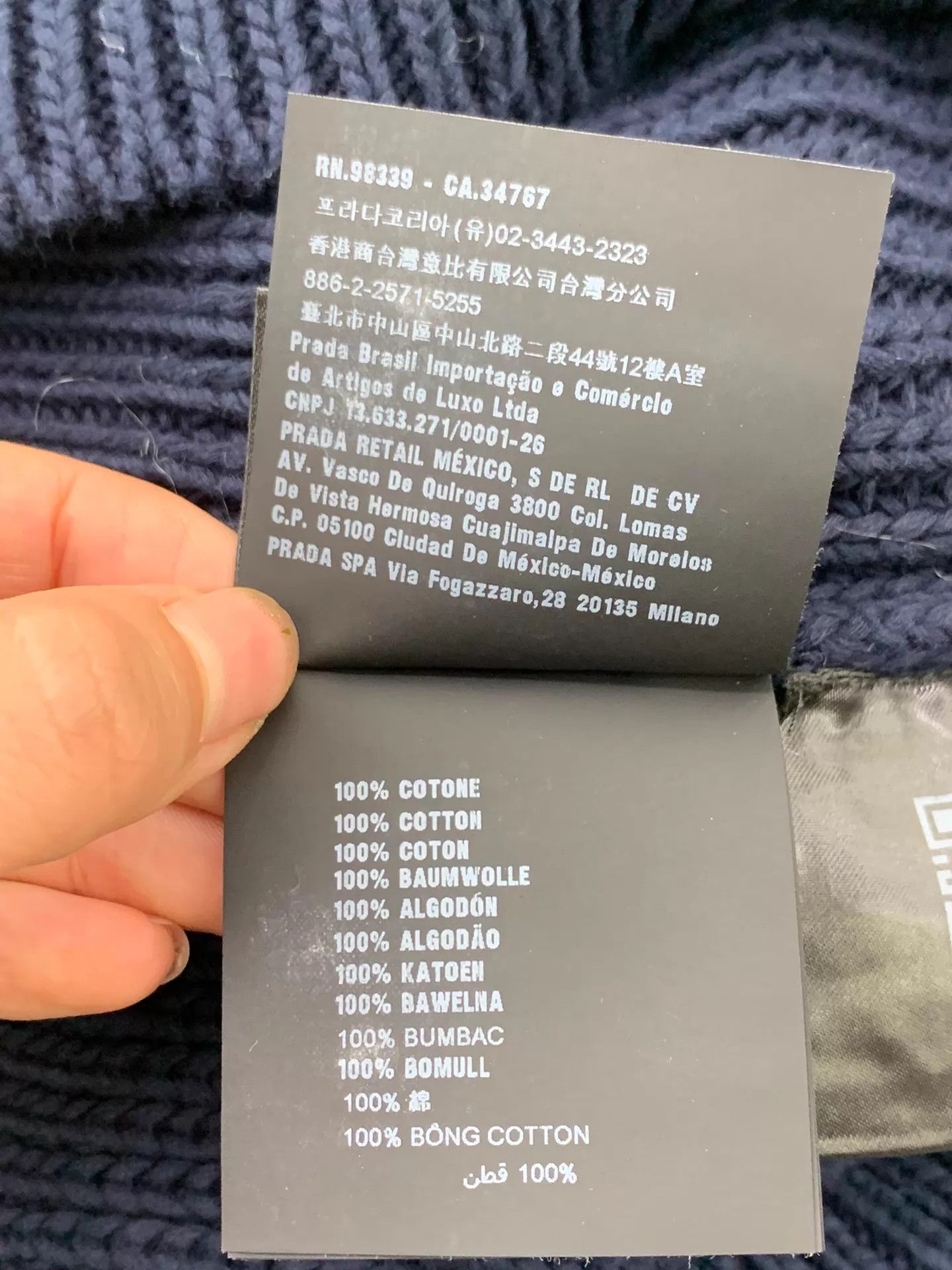 Prada Prada Navy Blue Knit Sweater 42 New Size M / US 6-8 / IT 42-44 - 7 Thumbnail