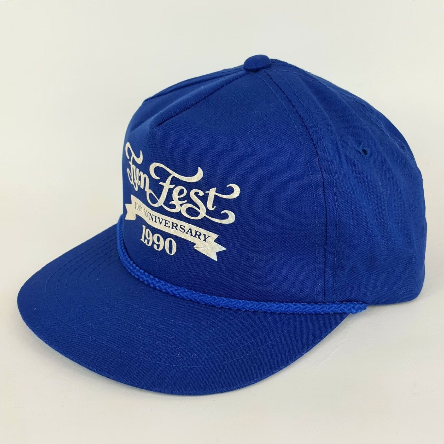 Vintage Vintage Fun Fest Trucker Hat Festival Concert Band Snapback Blue Cap Mens Adjustable Cap Blue 90s Retro Size ONE SIZE - 3 Thumbnail