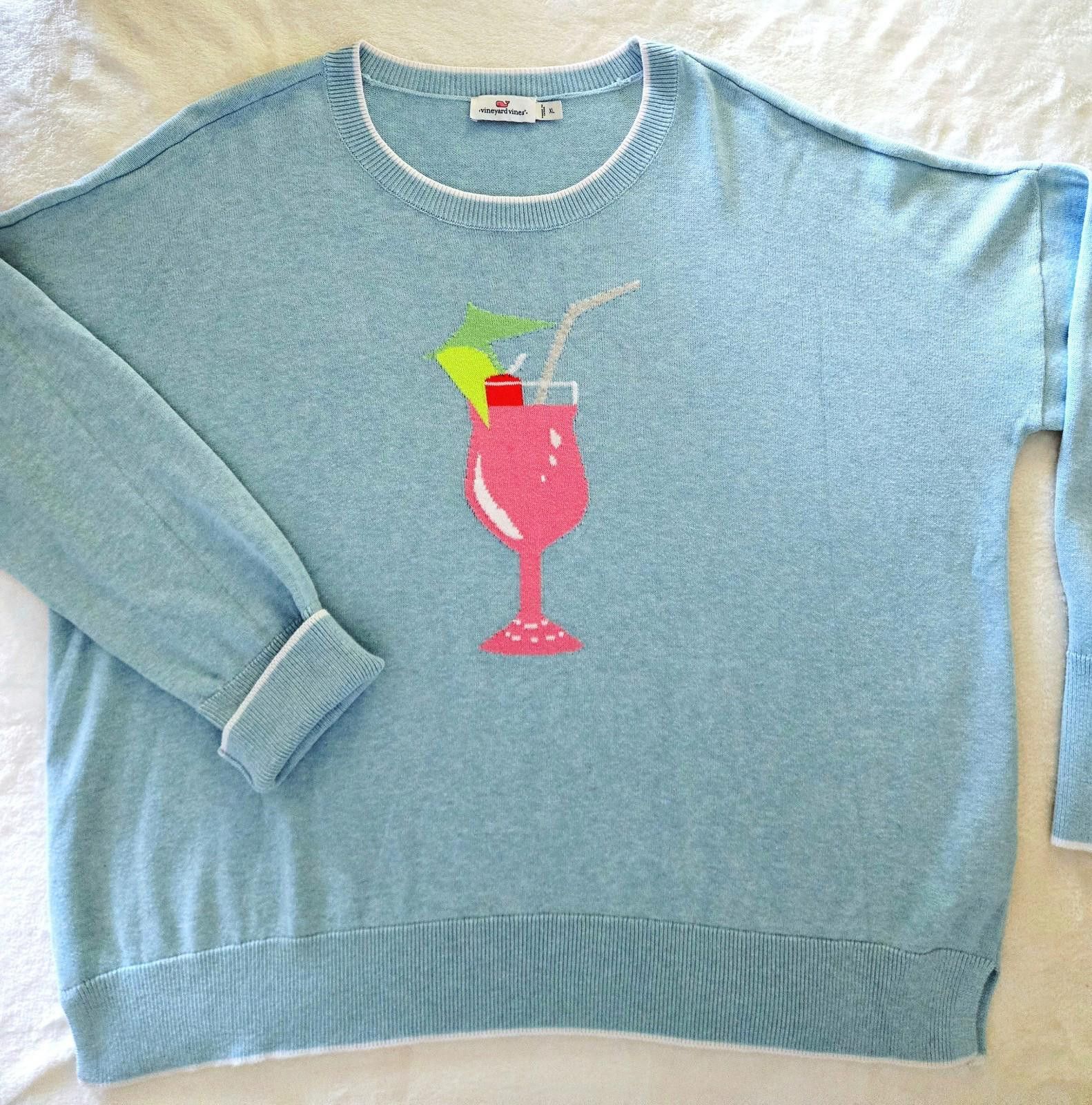 Vineyard Vines Vineyard Vines Cocktail Sweater Size XL Womens Blue Soft Size XL / US 12-14 / IT 48-50 - 1 Thumbnail