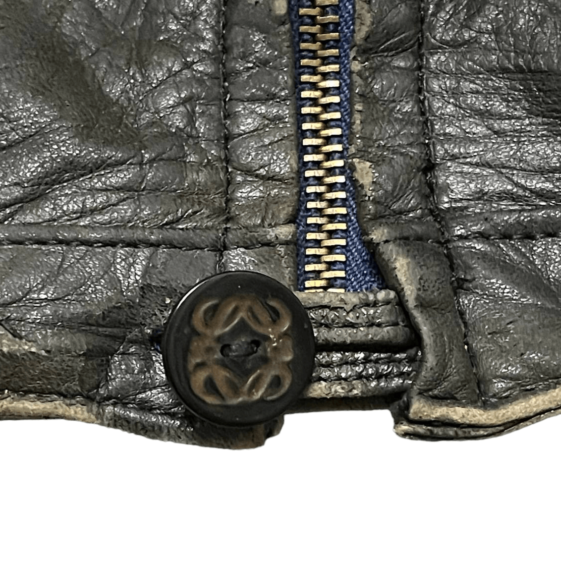 Loewe Loewe Distressed Leather Jacket Vintage Size US M / EU 48-50 / 2 - 7 Thumbnail