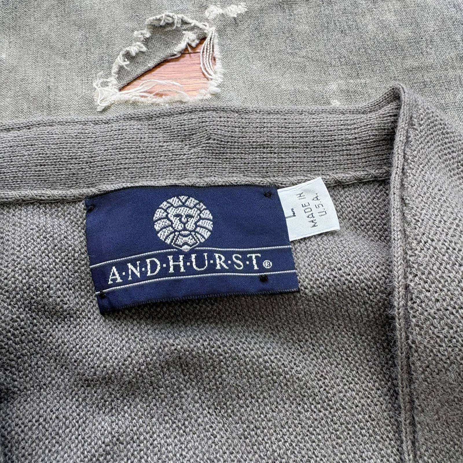 Vintage Vintage 90s Gray Green Grunge Skater Knit Sweater Cardigan Size US L / EU 52-54 / 3 - 2 Thumbnail
