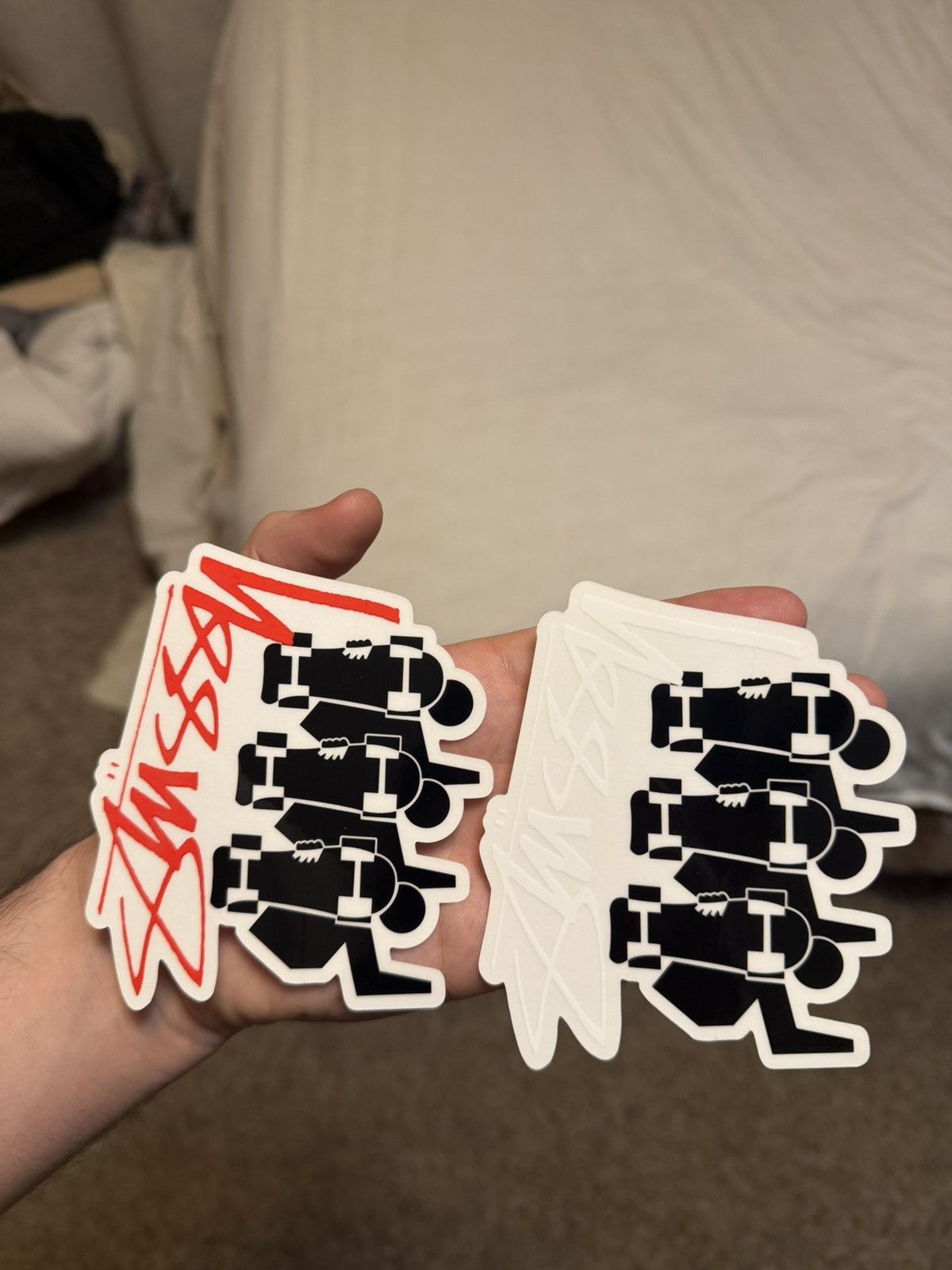 Stussy Stussy Skate Grab Stickers Red & White Size ONE SIZE - 3 Thumbnail