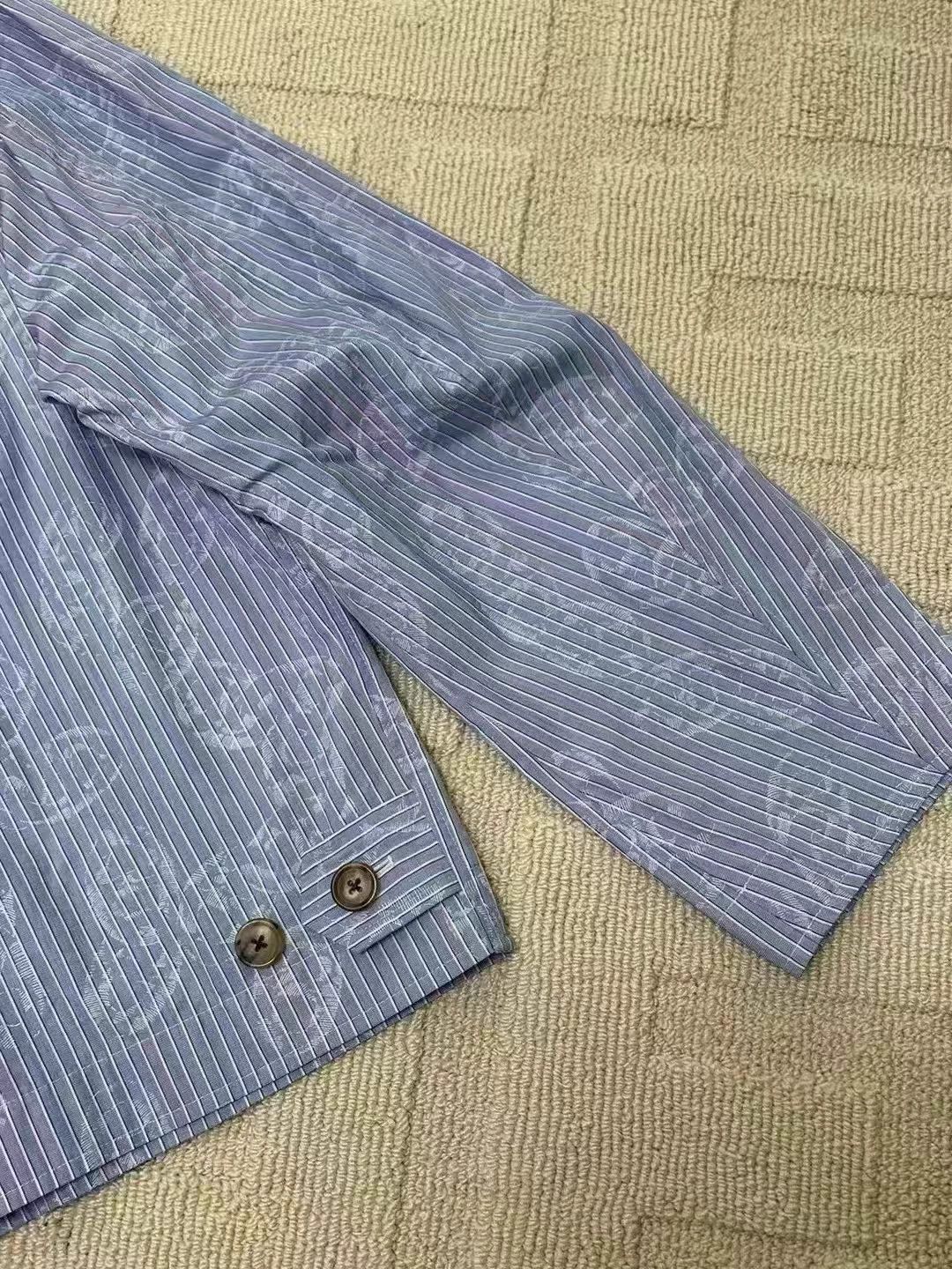 Hermes HERMES Pig Nose Striped Print Like New Jacket 48 Size US M / EU 48-50 / 2 - 7 Thumbnail
