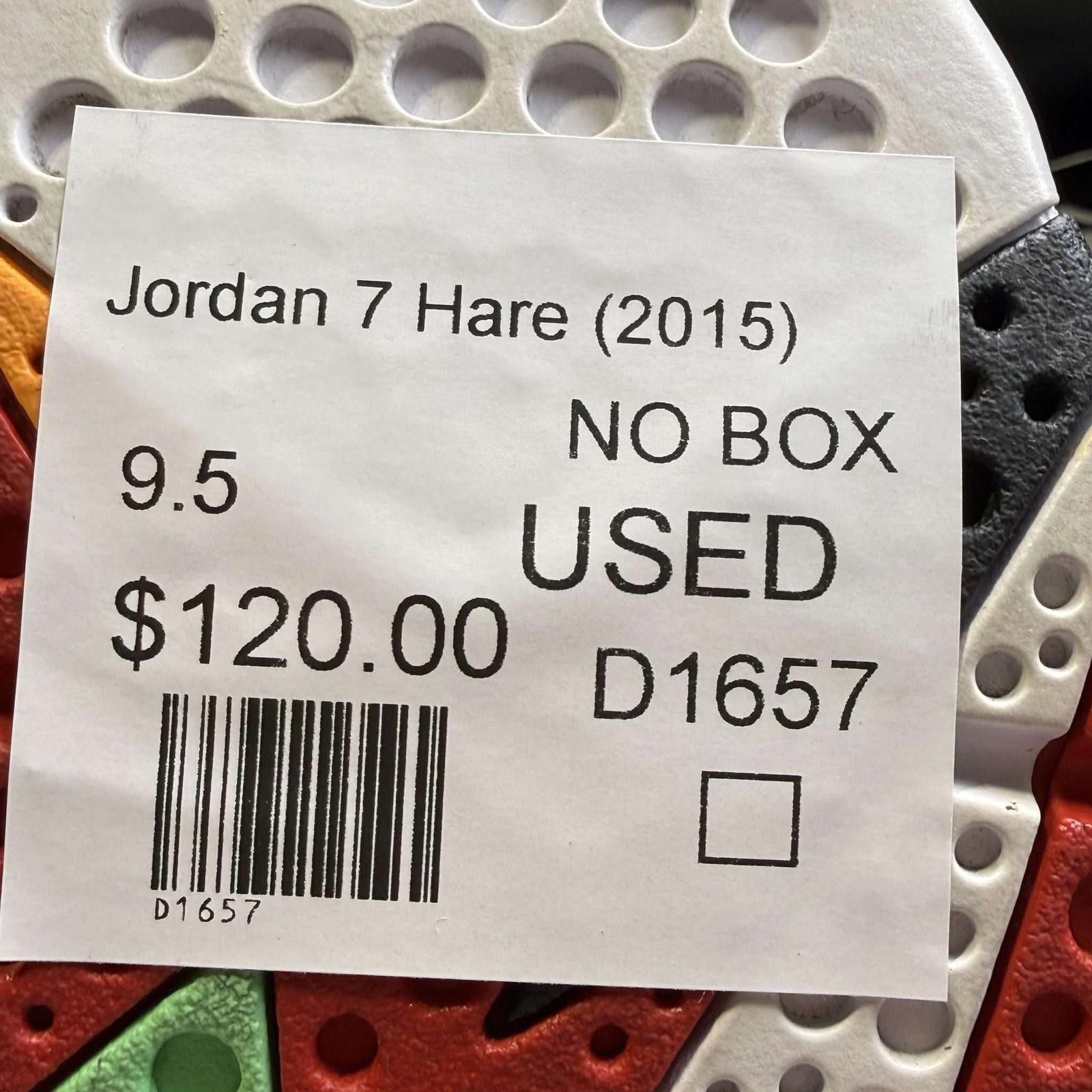 Jordan Brand Jordan 7 Hare (2015) White Red Sneakers US 9.5 Used No Box Size US 9.5 / EU 42-43 - 8 Thumbnail