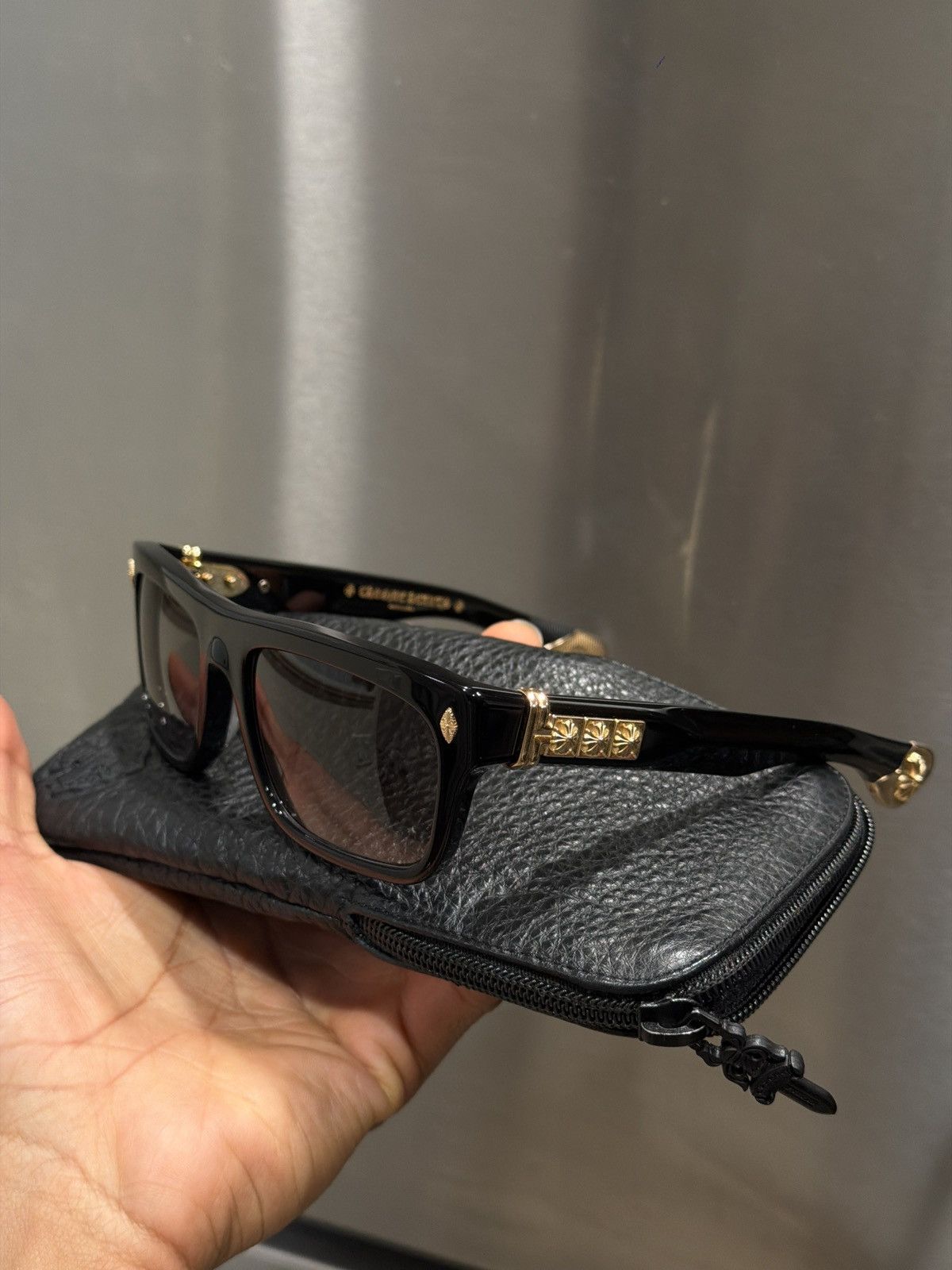 Chrome Hearts Gold Sluss bussin II 2 sunglasses Size ONE SIZE - 1 Thumbnail